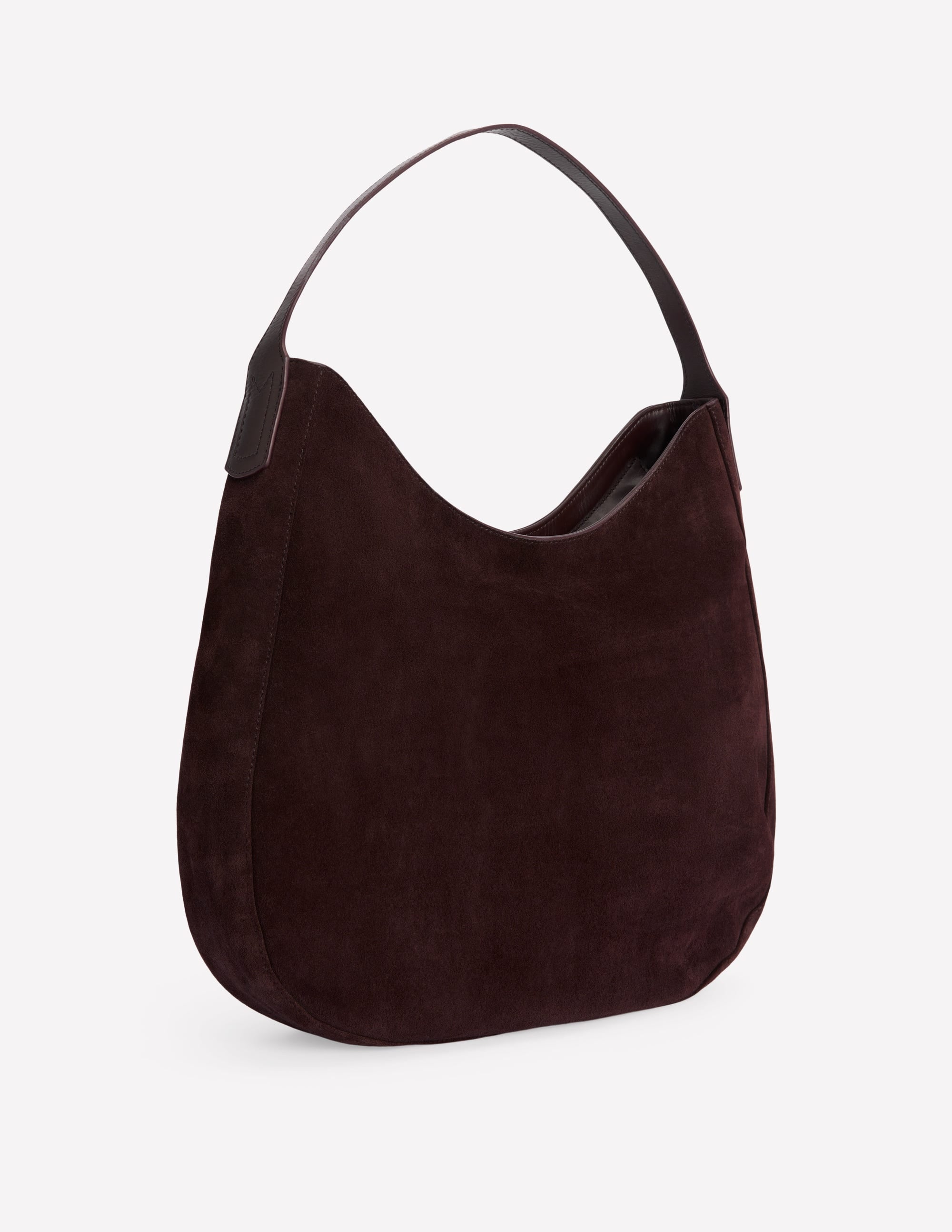 Hobo-Tasche aus Wildleder-Bitterschokolade - Image 4