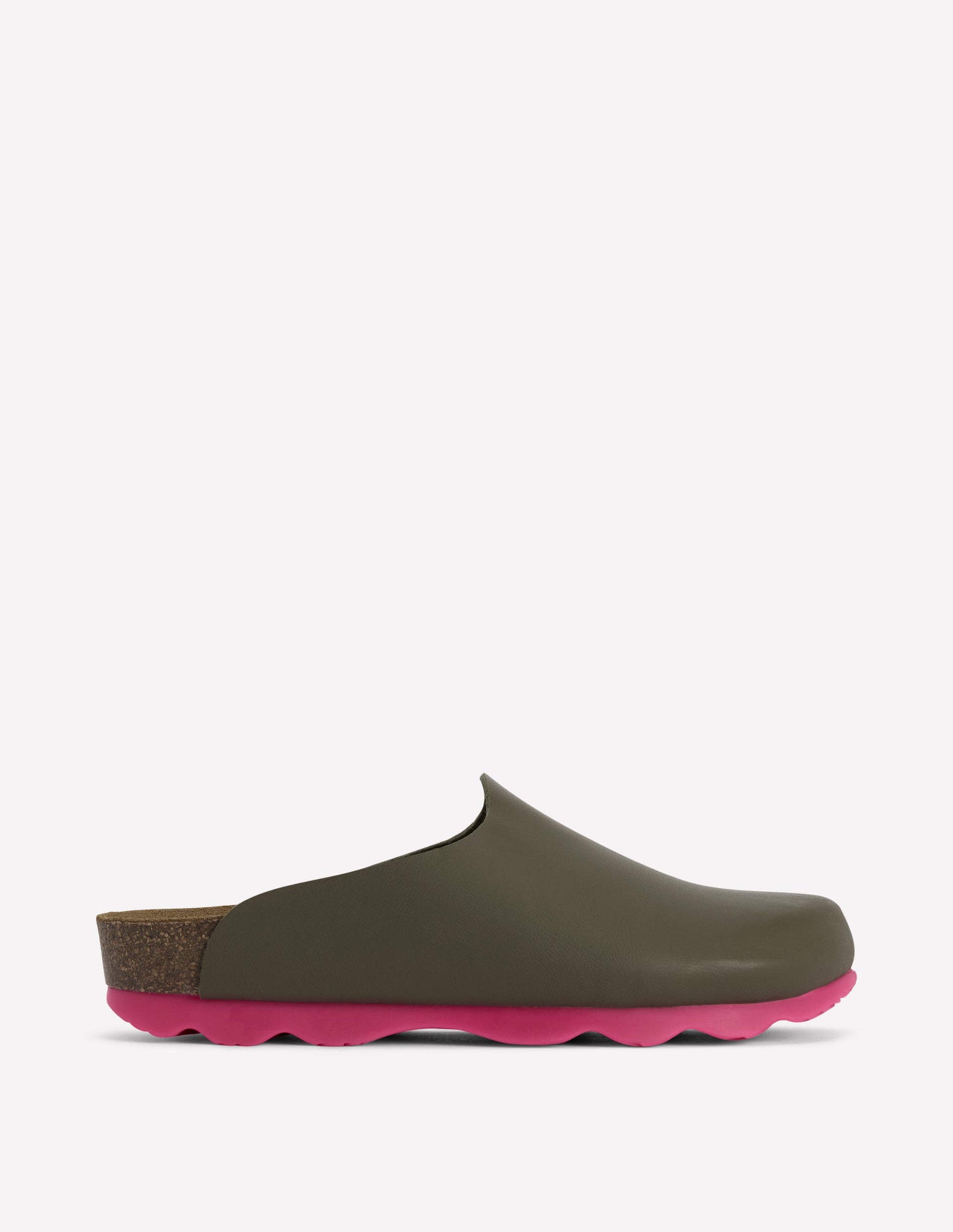 Lyla Clogs in Blockfarben-Khaki/Rosa-1