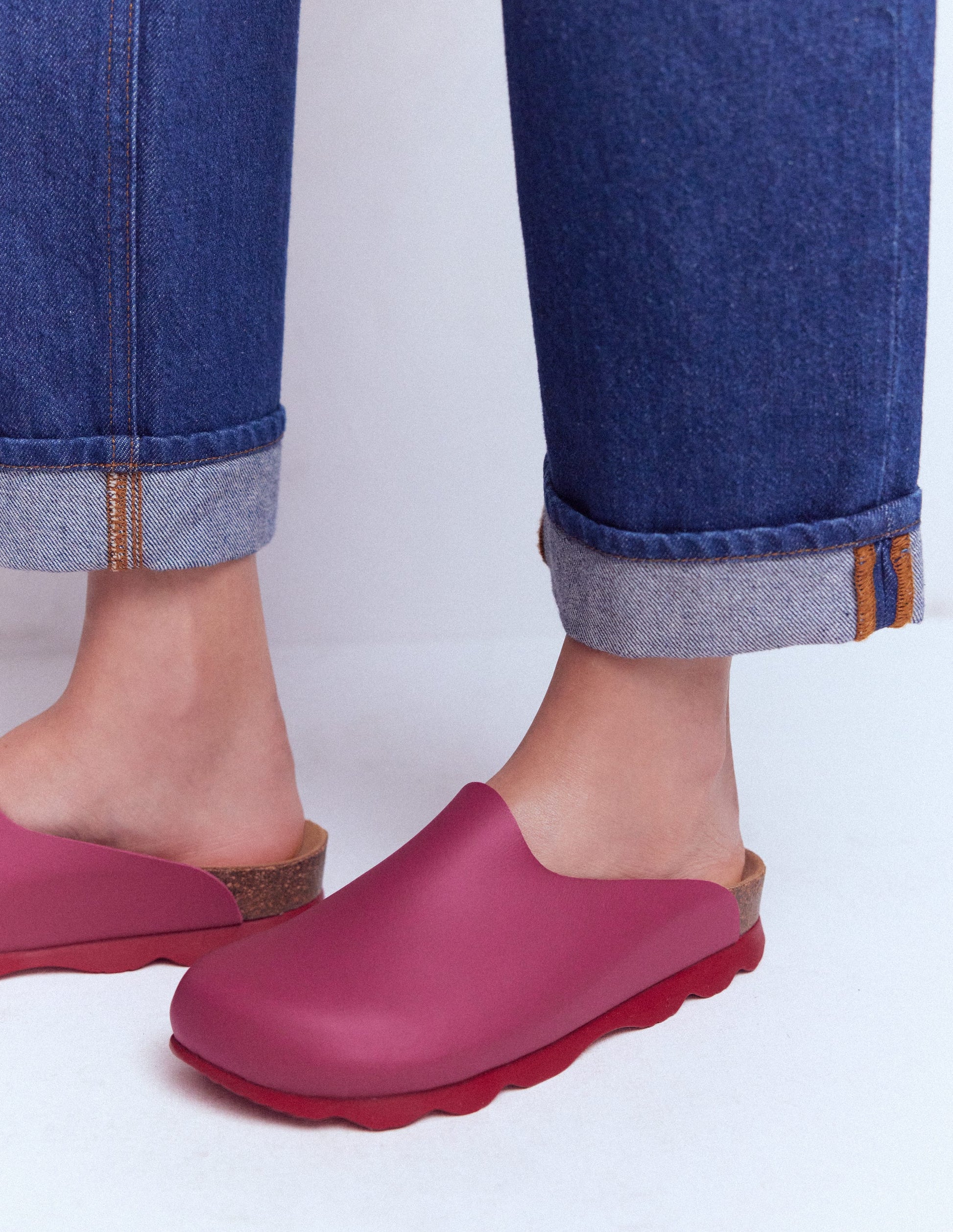Lyla Clogs in Blockfarben-Pink/Rot-3