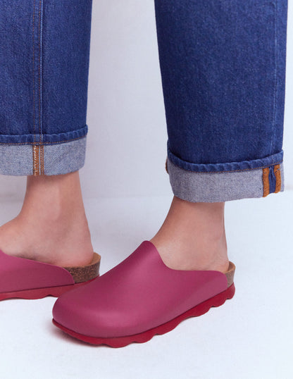 Lyla Clogs in Blockfarben-Pink/Rot-3