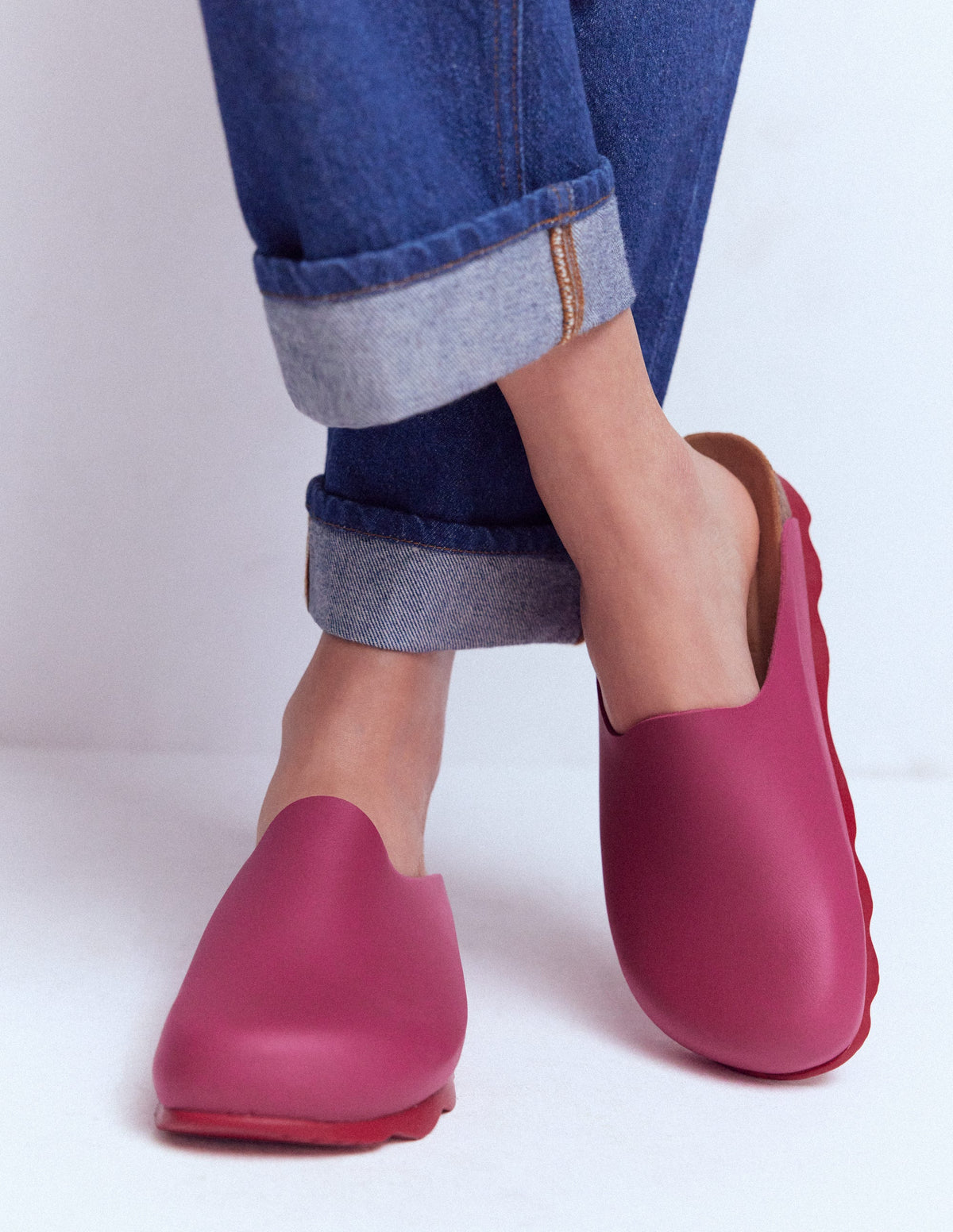 Lyla Clogs in Blockfarben-Pink/Rot - Image 4