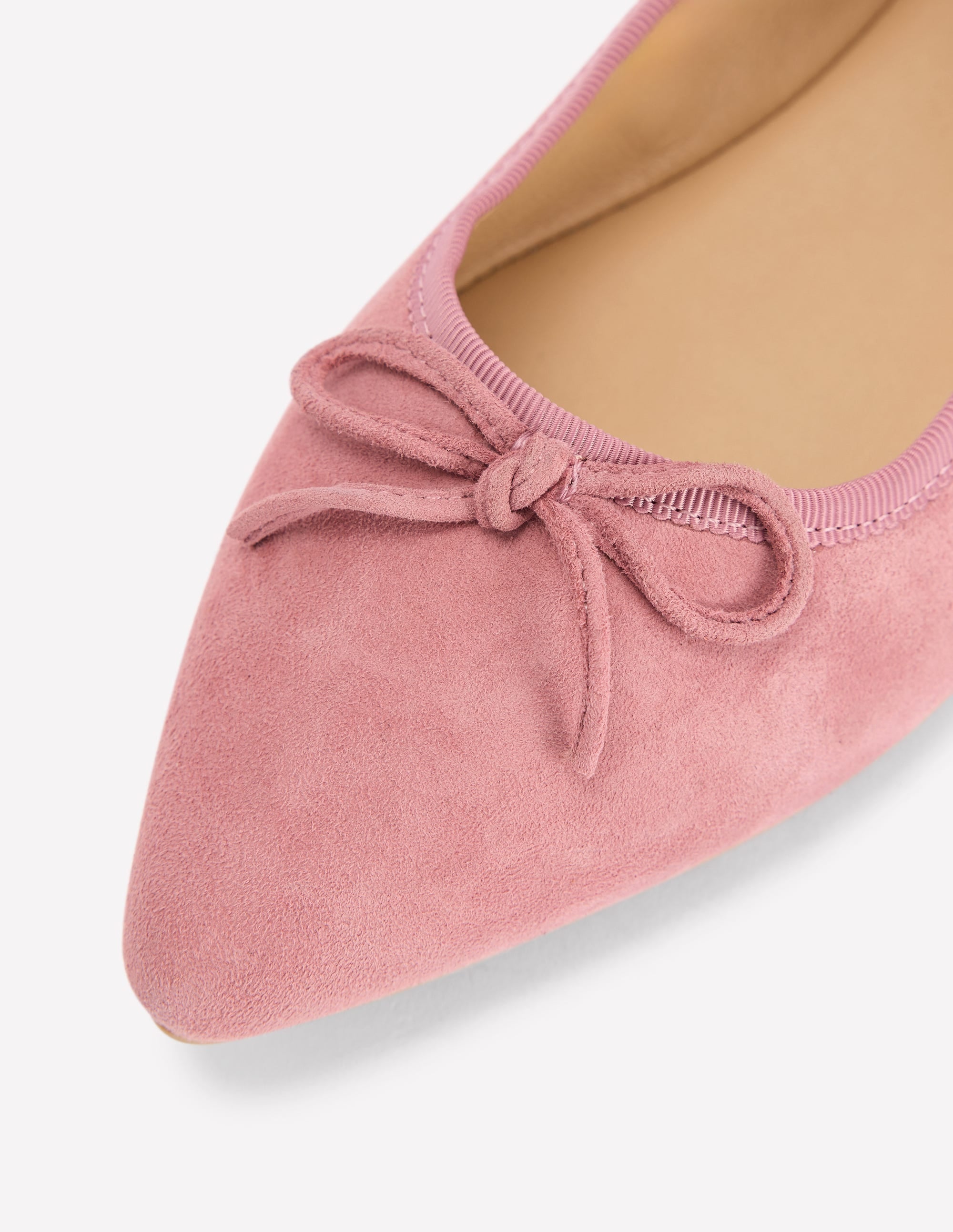 Spitze, flache Schuhe mit flexibler Sohle-Rosa Wildleder - Image 5
