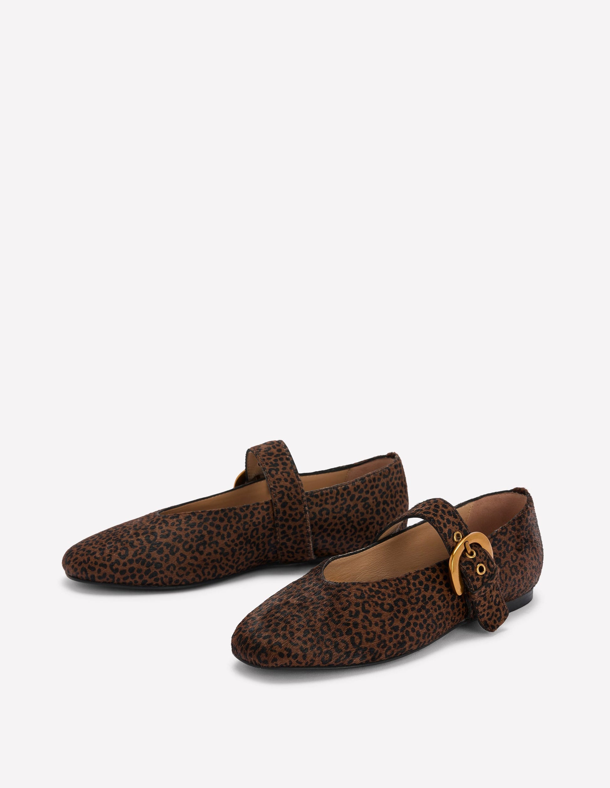 Kylie Flache Mary Janes mit Schnalle-Mini Leopardenmuster-4