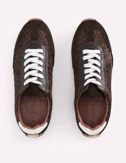 Delphine Slim Sole Trainers-Leopard-7