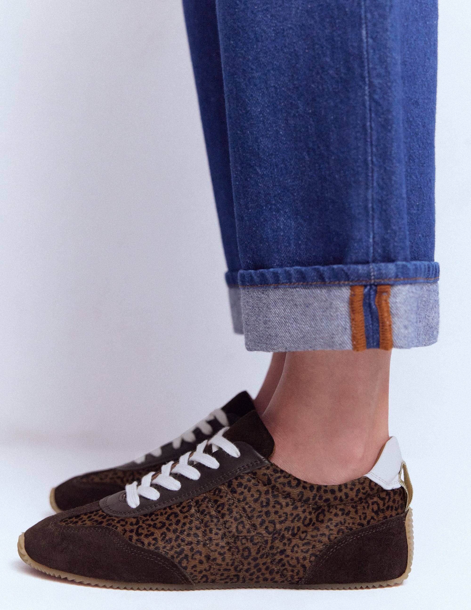 Delphine Sneaker mit schmaler Sohle-Mohair, Leopardenmuster - Image 3