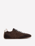 Delphine Sneaker mit schmaler Sohle-Mohair, Leopardenmuster