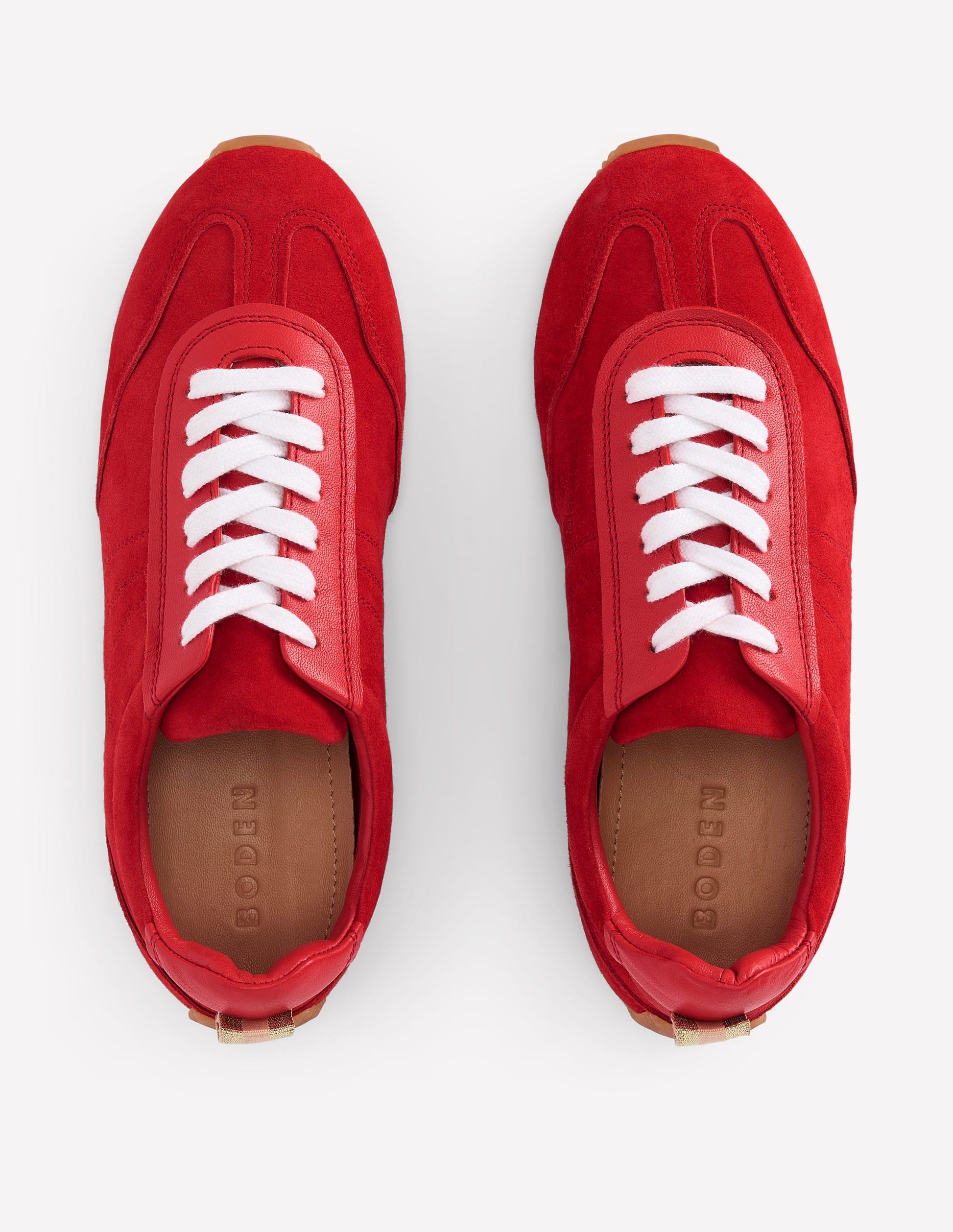 Delphine Slim Sole Trainers-Red-7