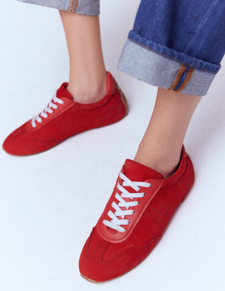 Delphine Sneaker mit schmaler Sohle-ROT