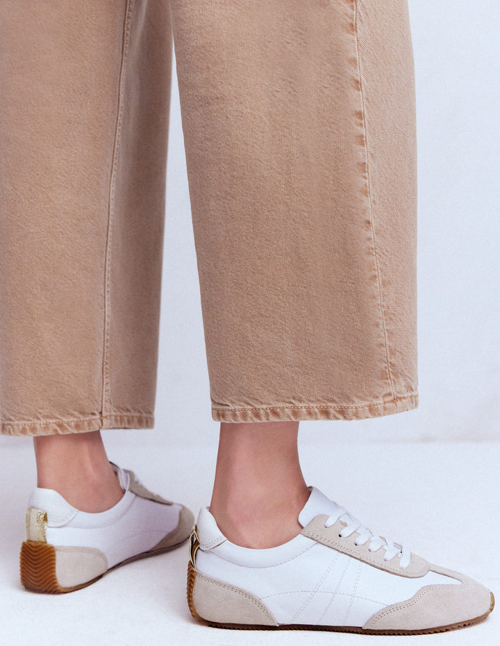 Delphine Sneaker mit schmaler Sohle-Weiß Mix