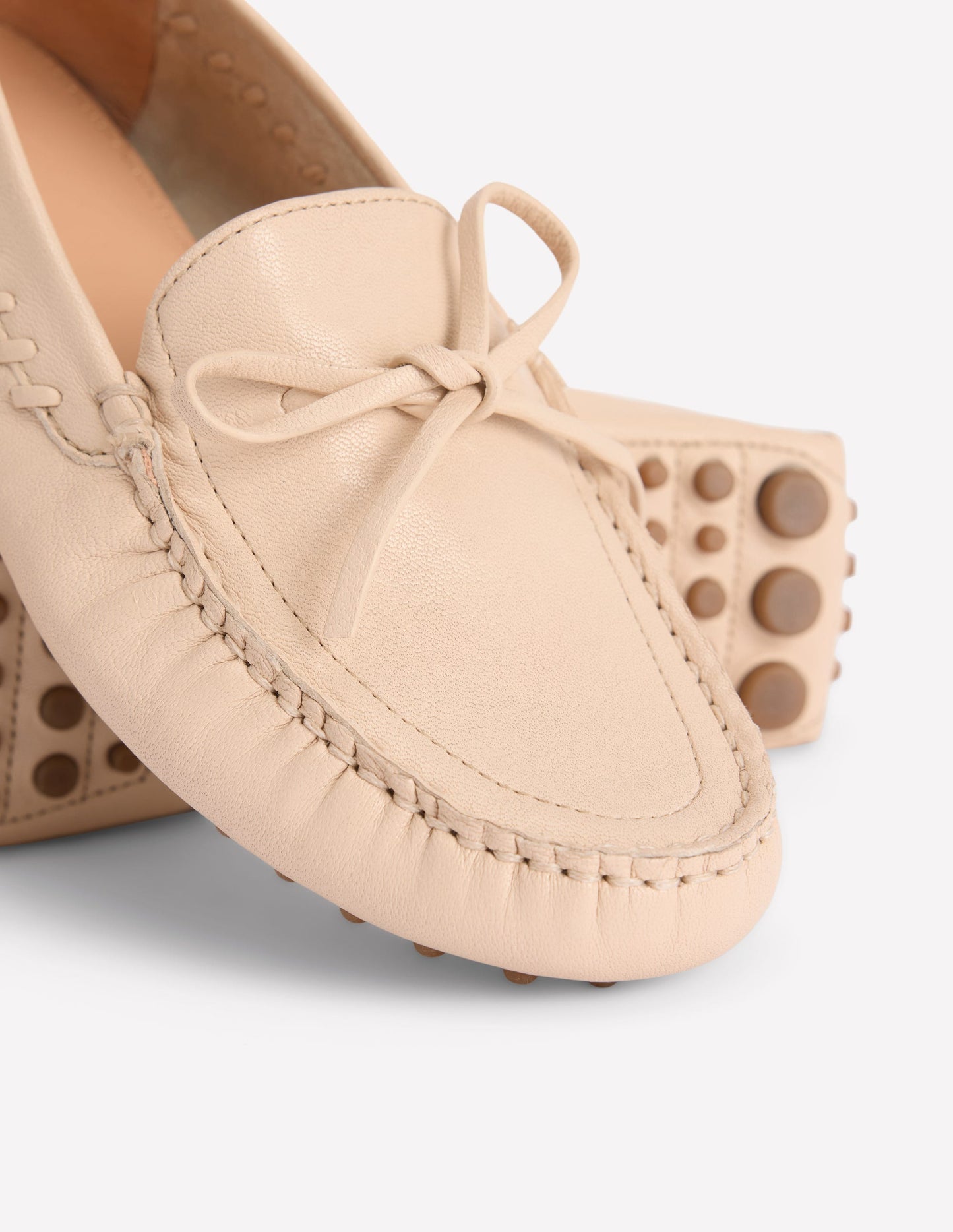 Heidi Genähte, weiche Loafer-Beige