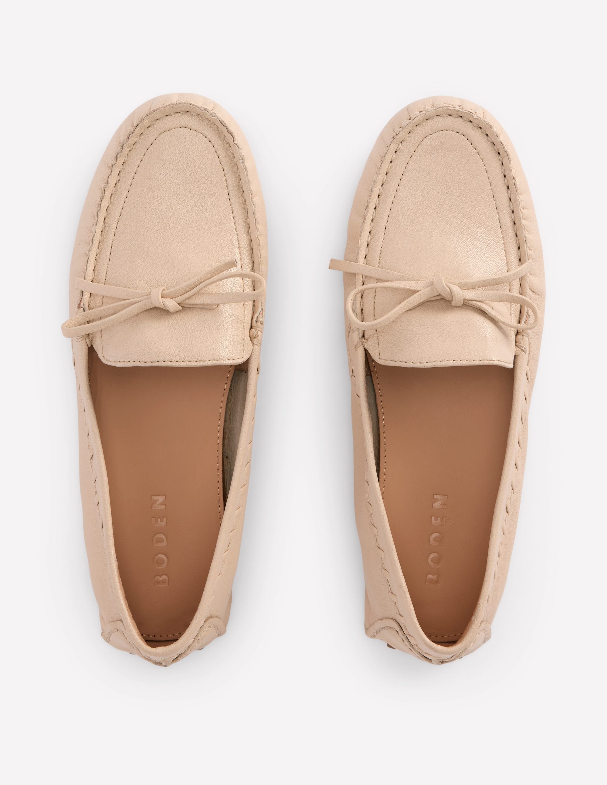 Mocassins souples Heidi à surpiqûres-Écru - Image 7