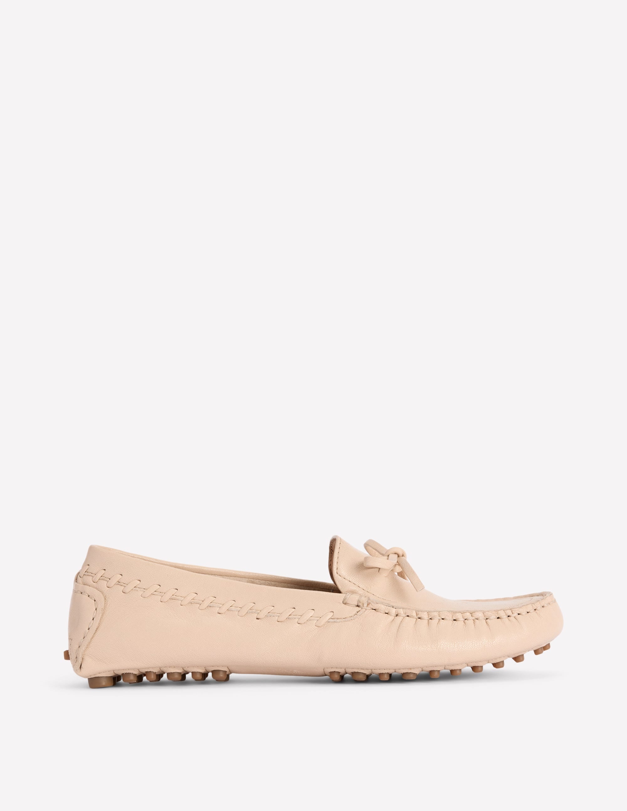 Mocassins souples Heidi à surpiqûres-Écru - Image 1