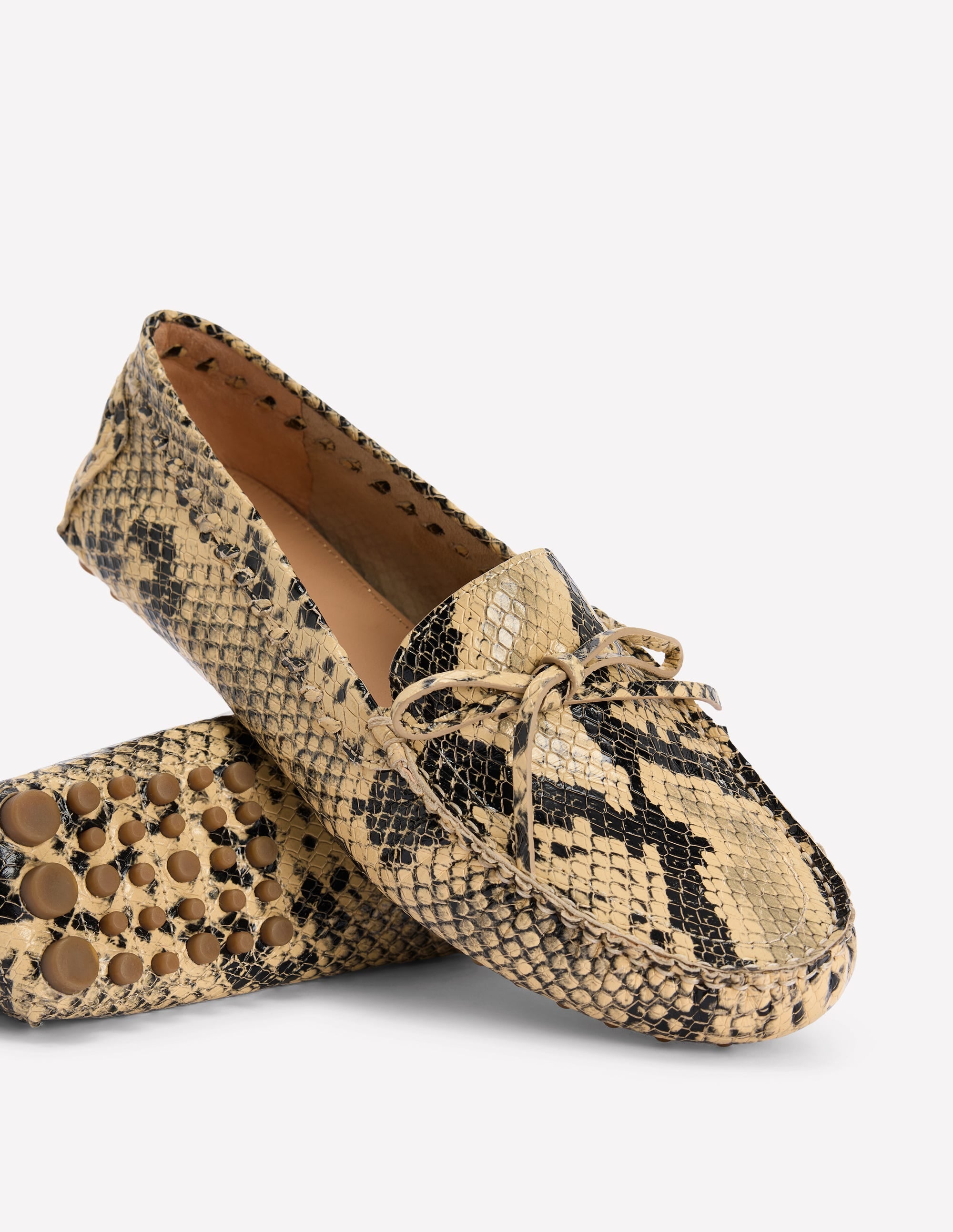 Mocassins souples Heidi à surpiqûres-Serpent - Image 5