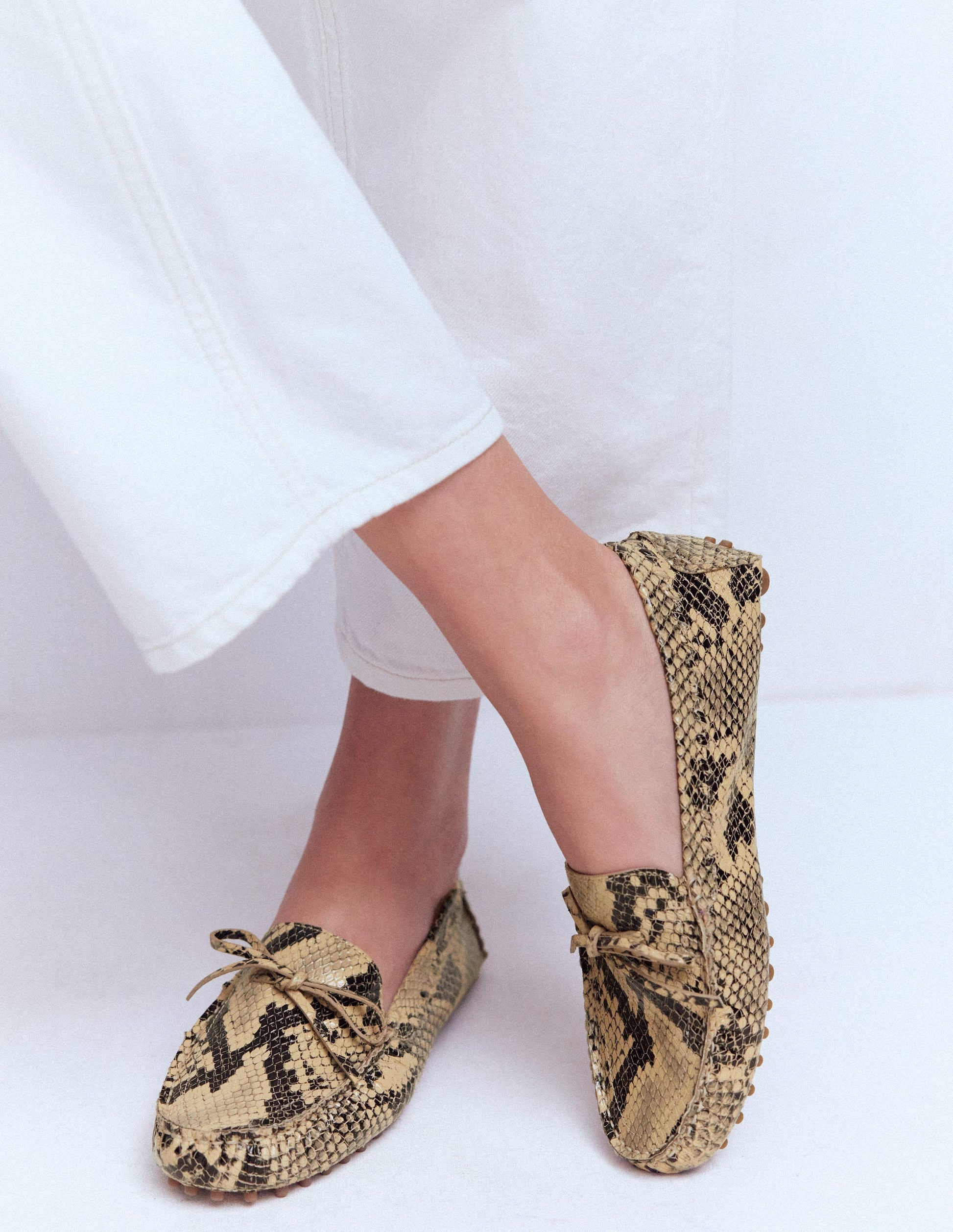 Heidi Genähte, weiche Loafer-Maritimblau Tupfen-2