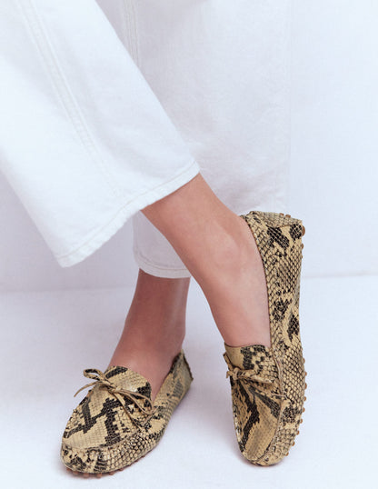 Heidi Genähte, weiche Loafer-Maritimblau Tupfen-2