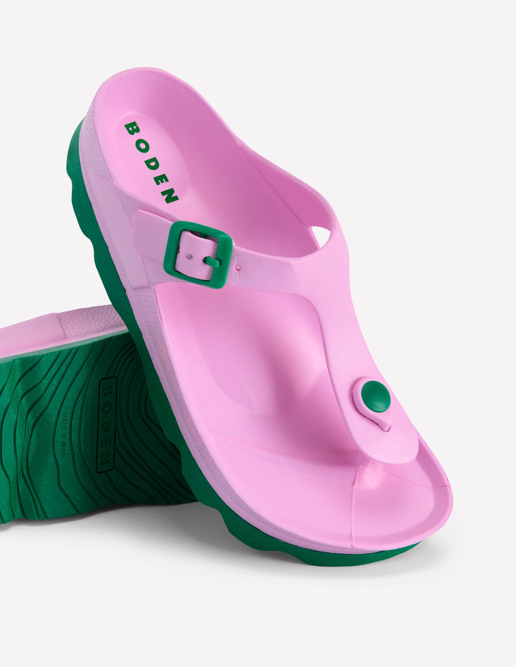 Lyla Sandalen mit Zehensteg-Rosa/Grün - Image 5