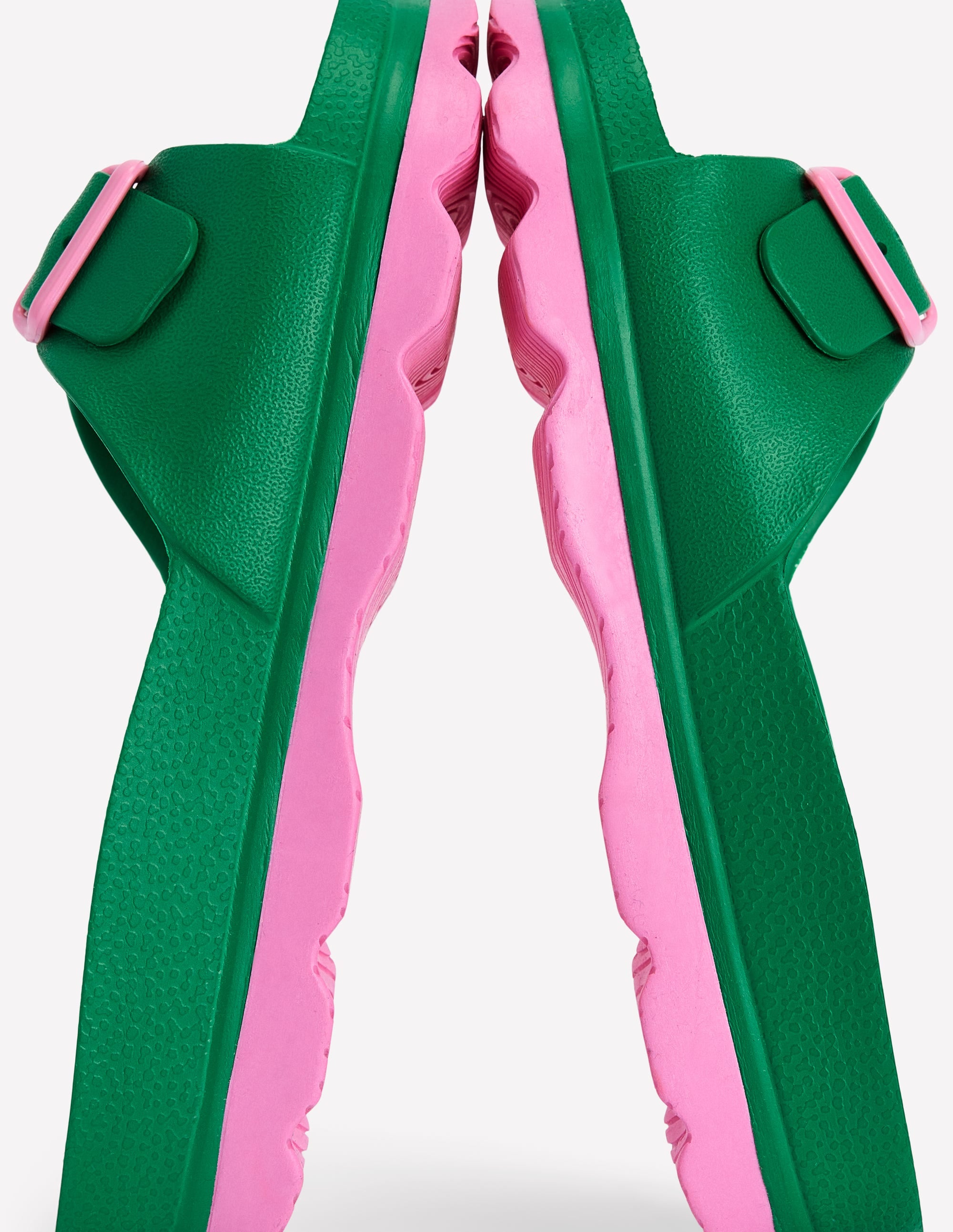 Claquettes Lyla à boucle unique-Vert/rose - Image 5