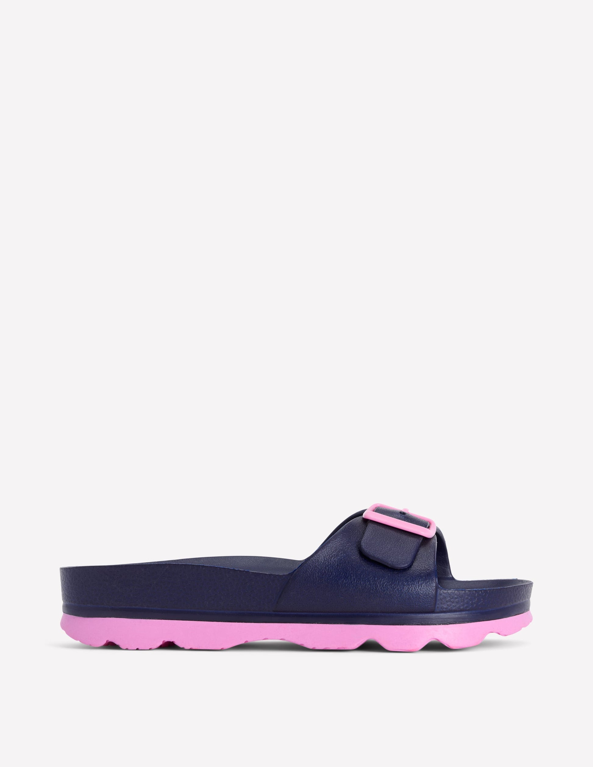 Lyla Pantoletten mit Schnalle-Marineblau/Rosa-1