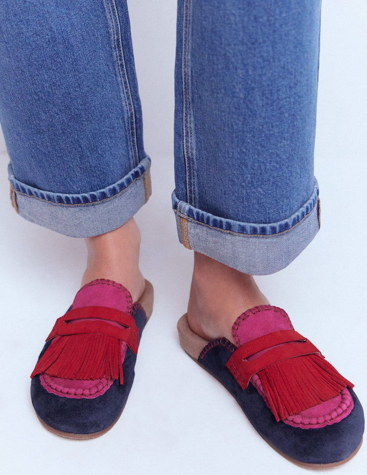 Etta Ghillie-Pantoletten-Blockfarben