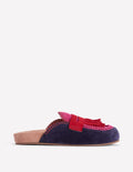Sabots Etta façon mules avec franges-Colourblock