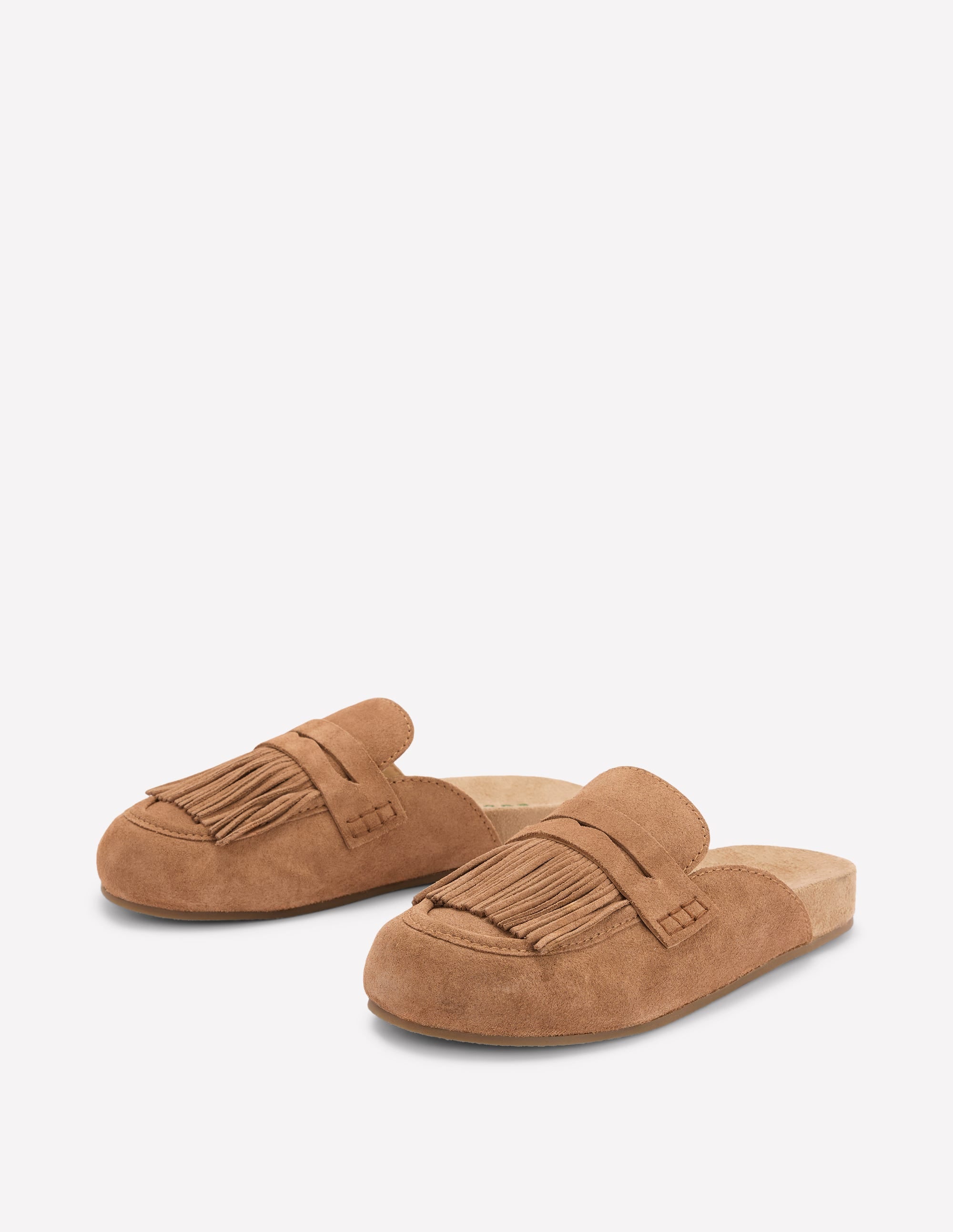 Sabots Etta façon mules avec franges-Fauve - Image 4
