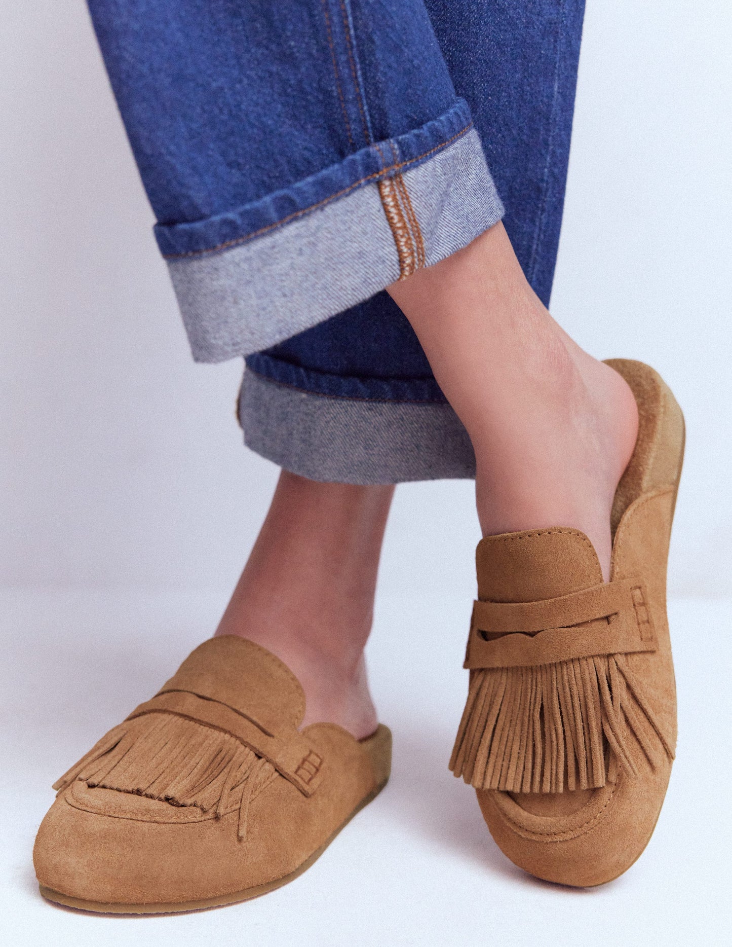 Etta Ghillie-Pantoletten-Hellbraun