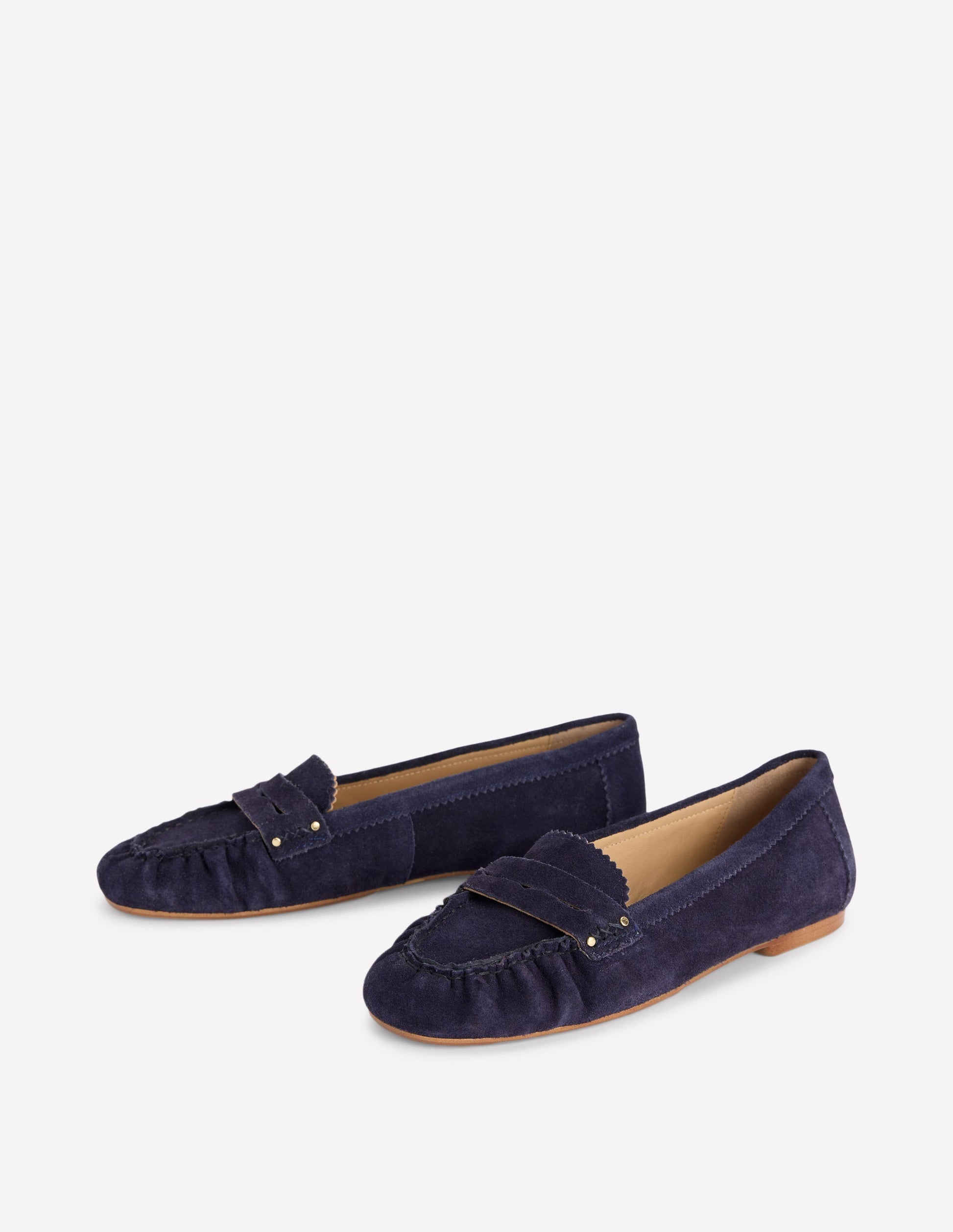 Flache Schuhe mit kurzer Vorderkappe-Dunkles Navy-3