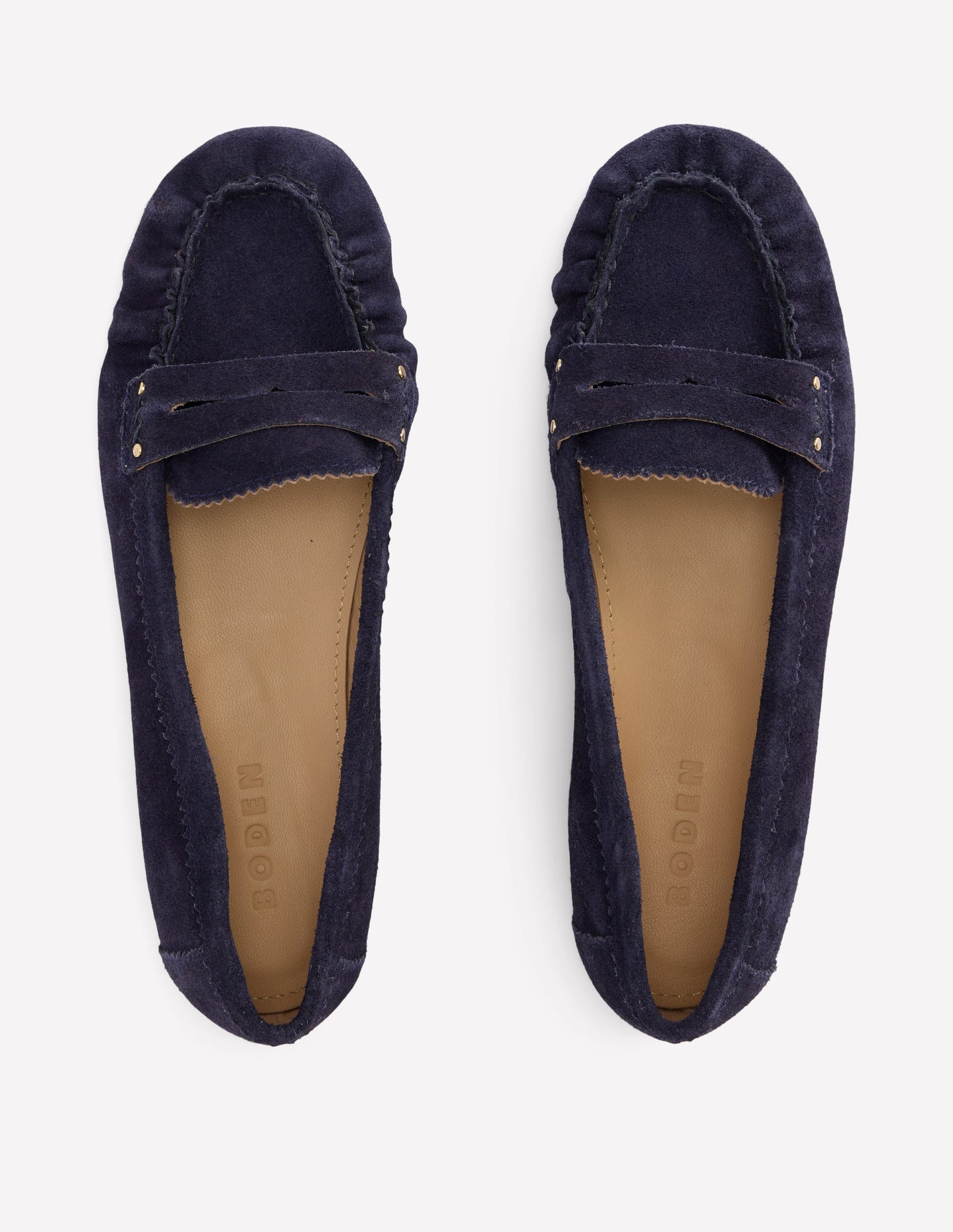 Flache Schuhe mit kurzer Vorderkappe-Dunkles Navy