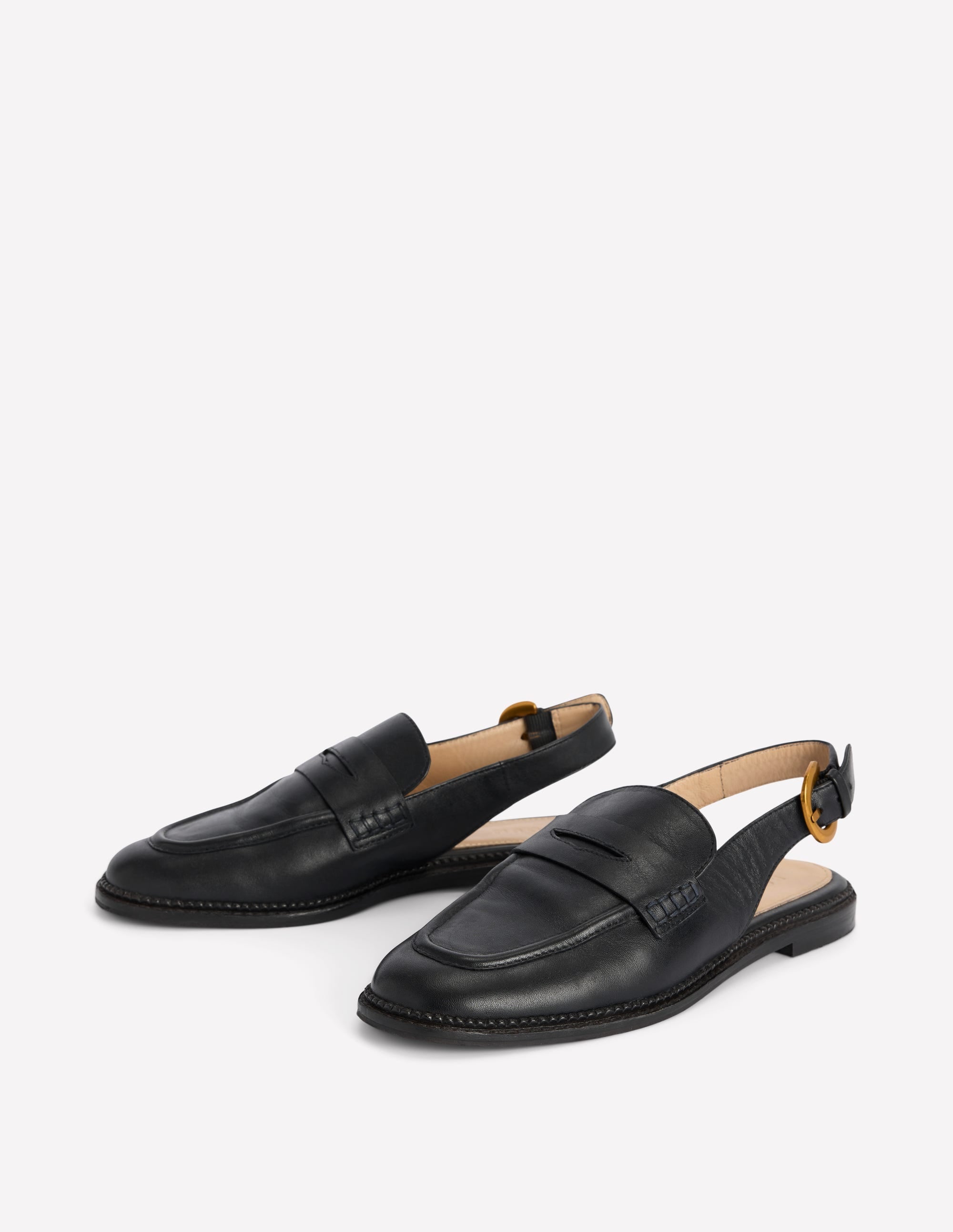 Nya Pennyloafer mit Fersenriemen-Schwarz - Image 4