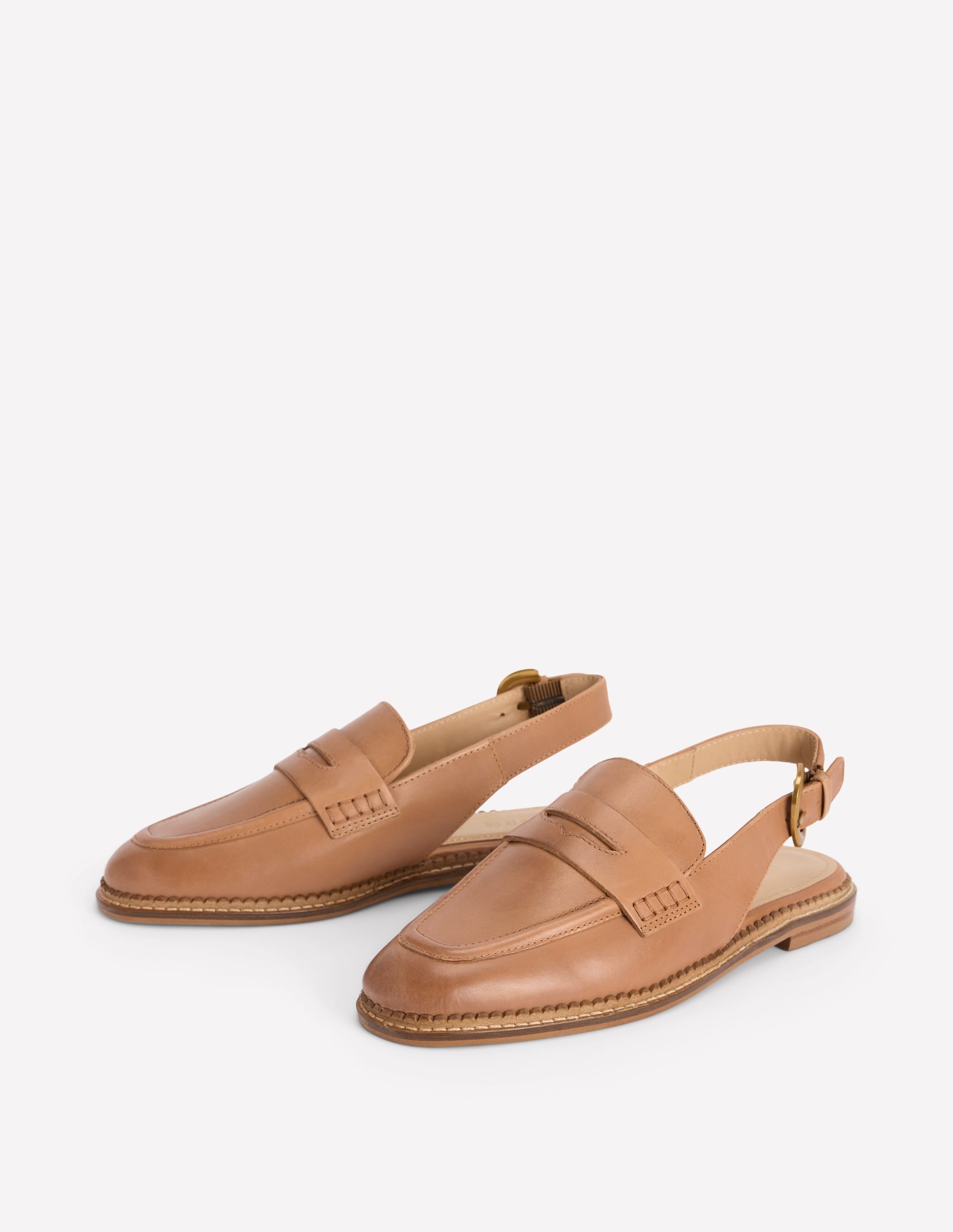 Nya Pennyloafer mit Fersenriemen-Hellbraun - Image 6