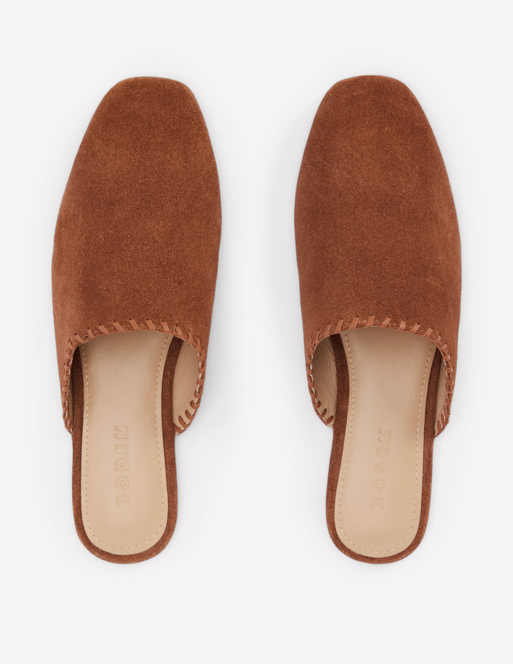 Loafer-Pantoletten-Hellbraun Wildleder-5