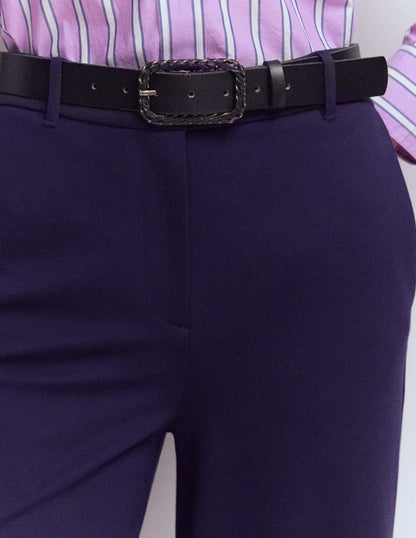 Geflochtener Gürtel mit Metalldetails-Marineblau-2