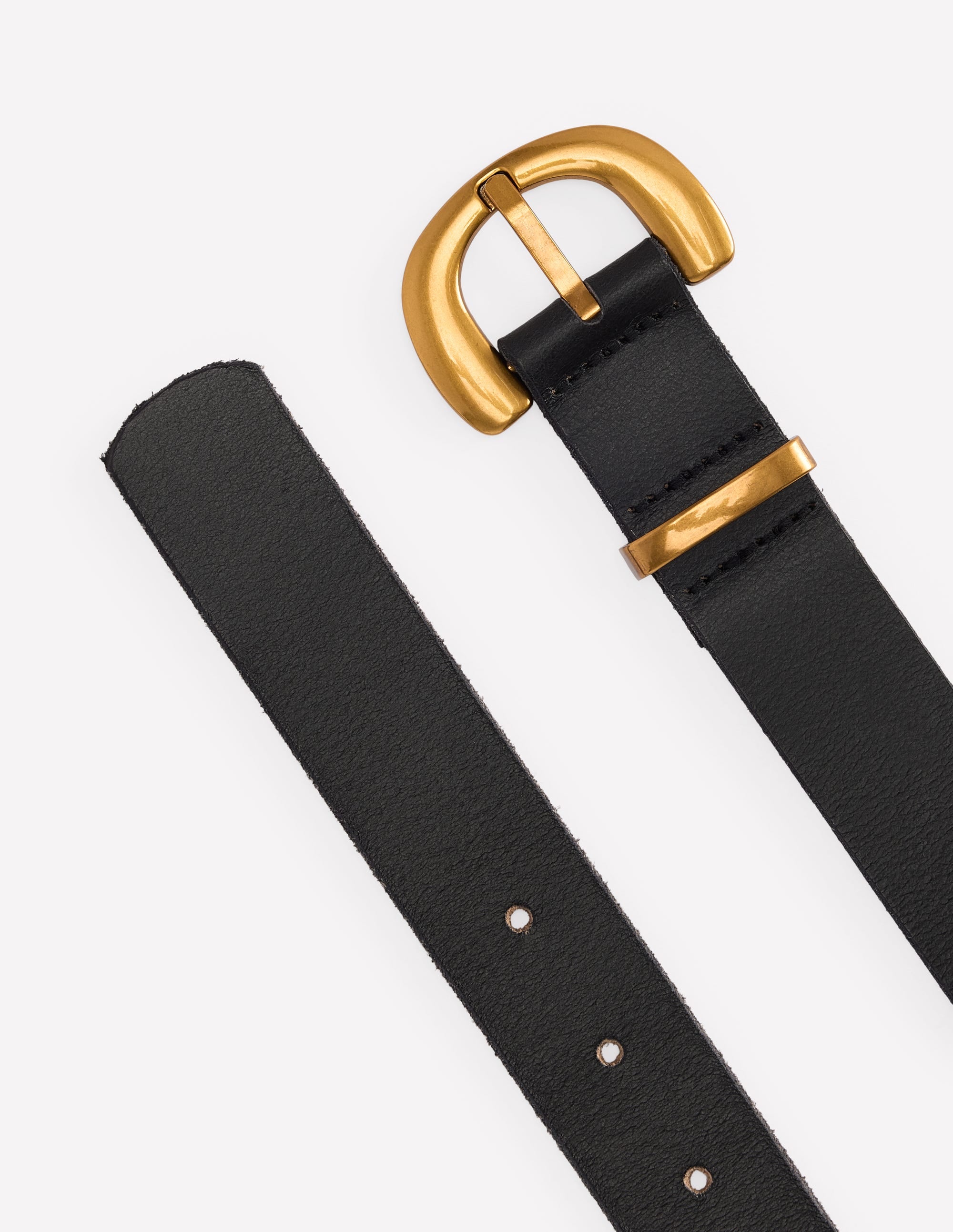 Ceinture épaisse à boucle-Noir - Image 3