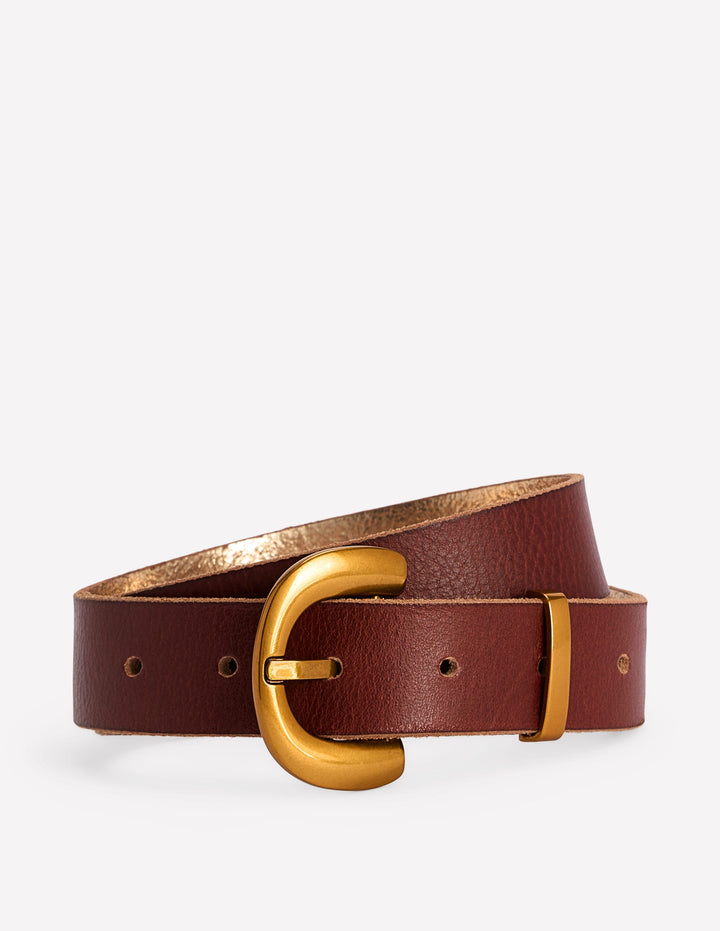 Ceinture épaisse à boucle-Fauve