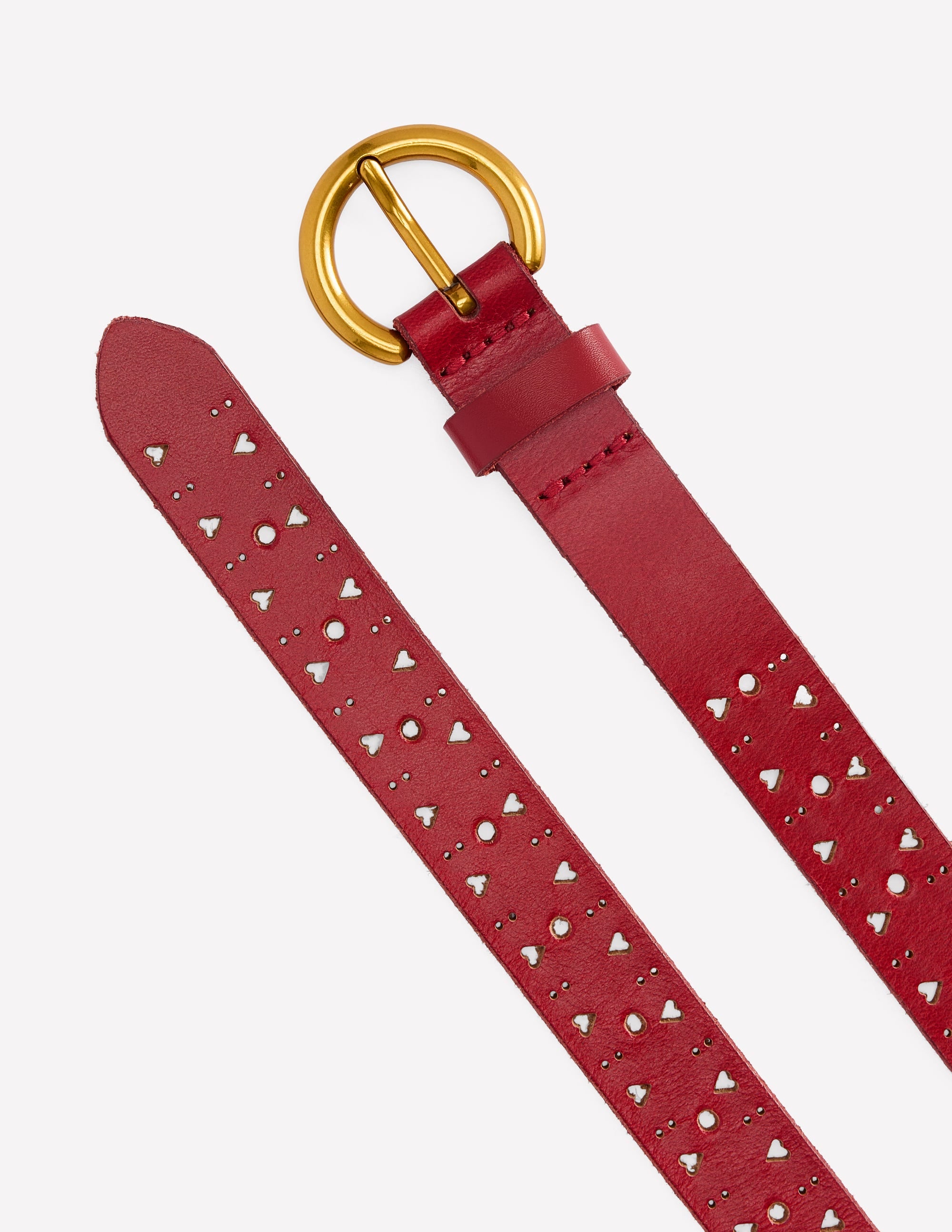 Gürtel im Brogue-Stil-ROT - Image 3