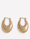 Chunky Curve Hoops-Gold Colour