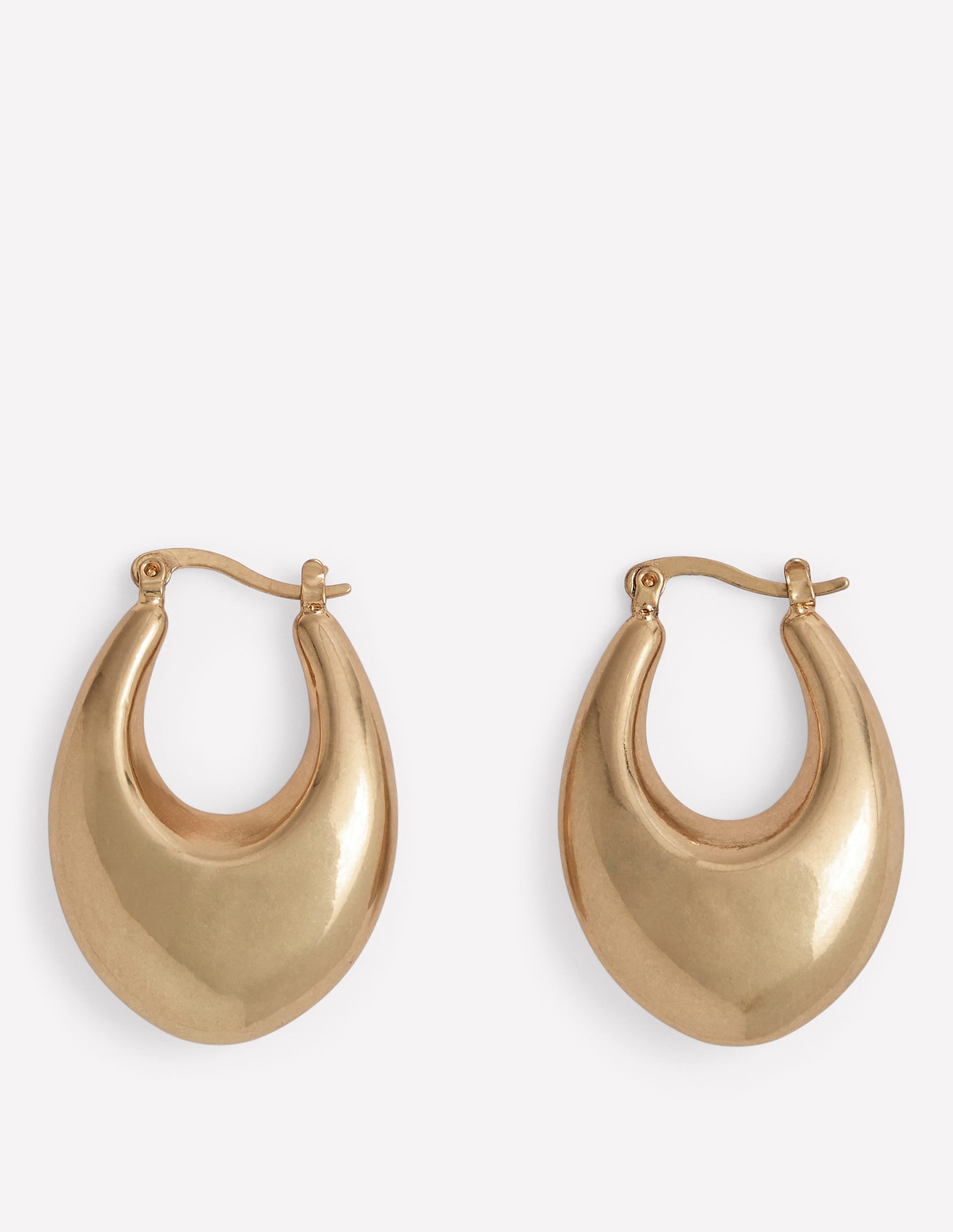 Chunky Curve Hoops-Gold Colour - Image 1