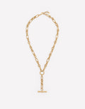 Halskette mit T-Steg-Goldfarbe