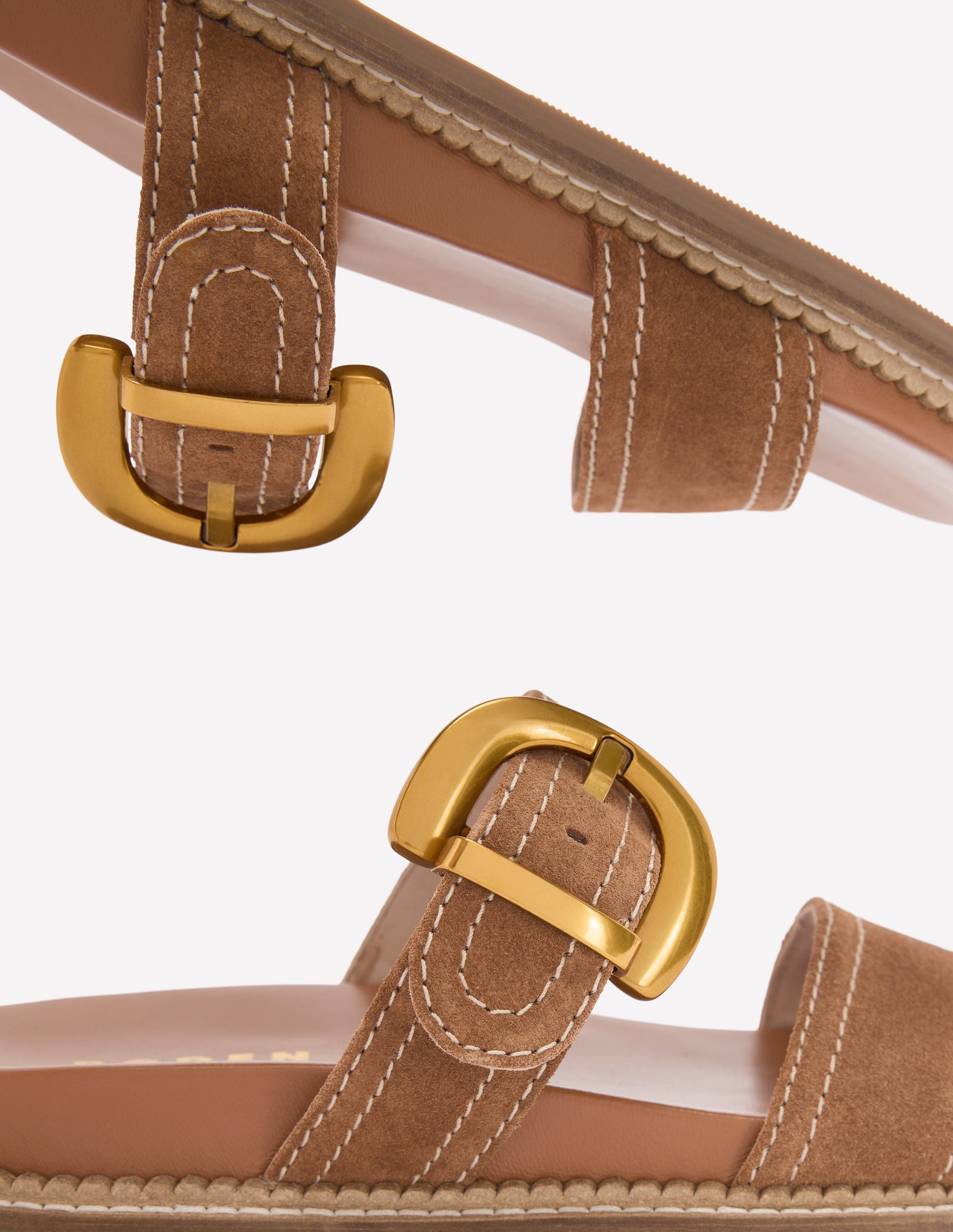 Caryl Sandalen mit Doppelriemen-Hellbraun-5