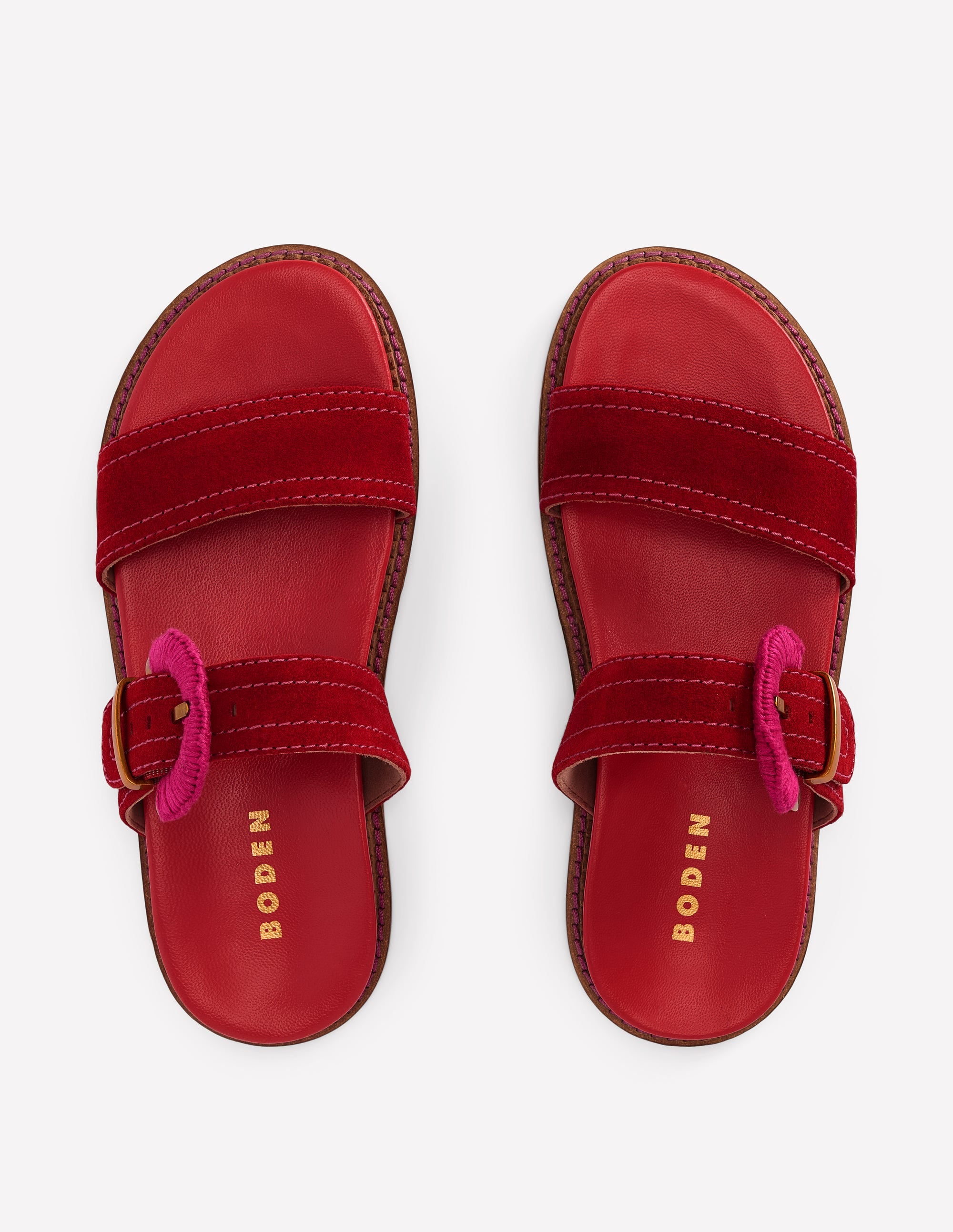 Sandales Caryl à deux brides-Rouge Vif (BN883) - Image 7