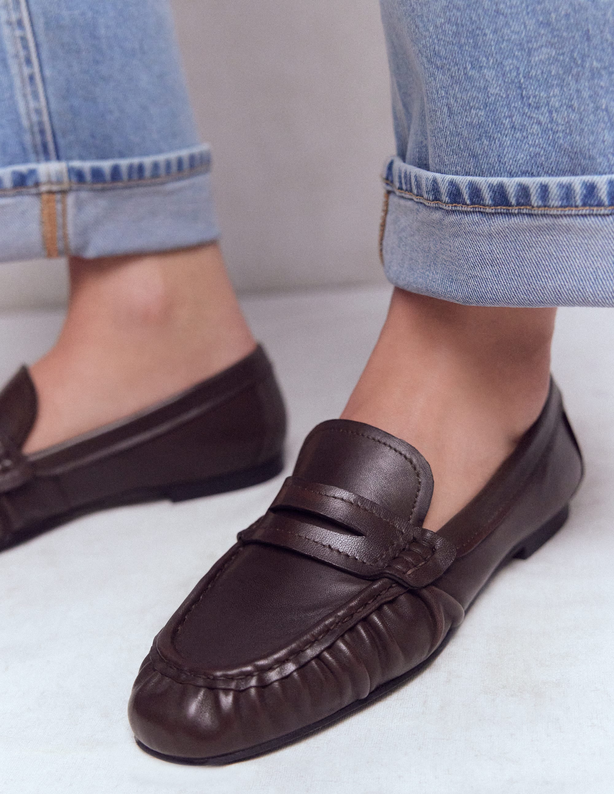 Superweiche, flexible Loafer-Bitterschokolade - Image 2