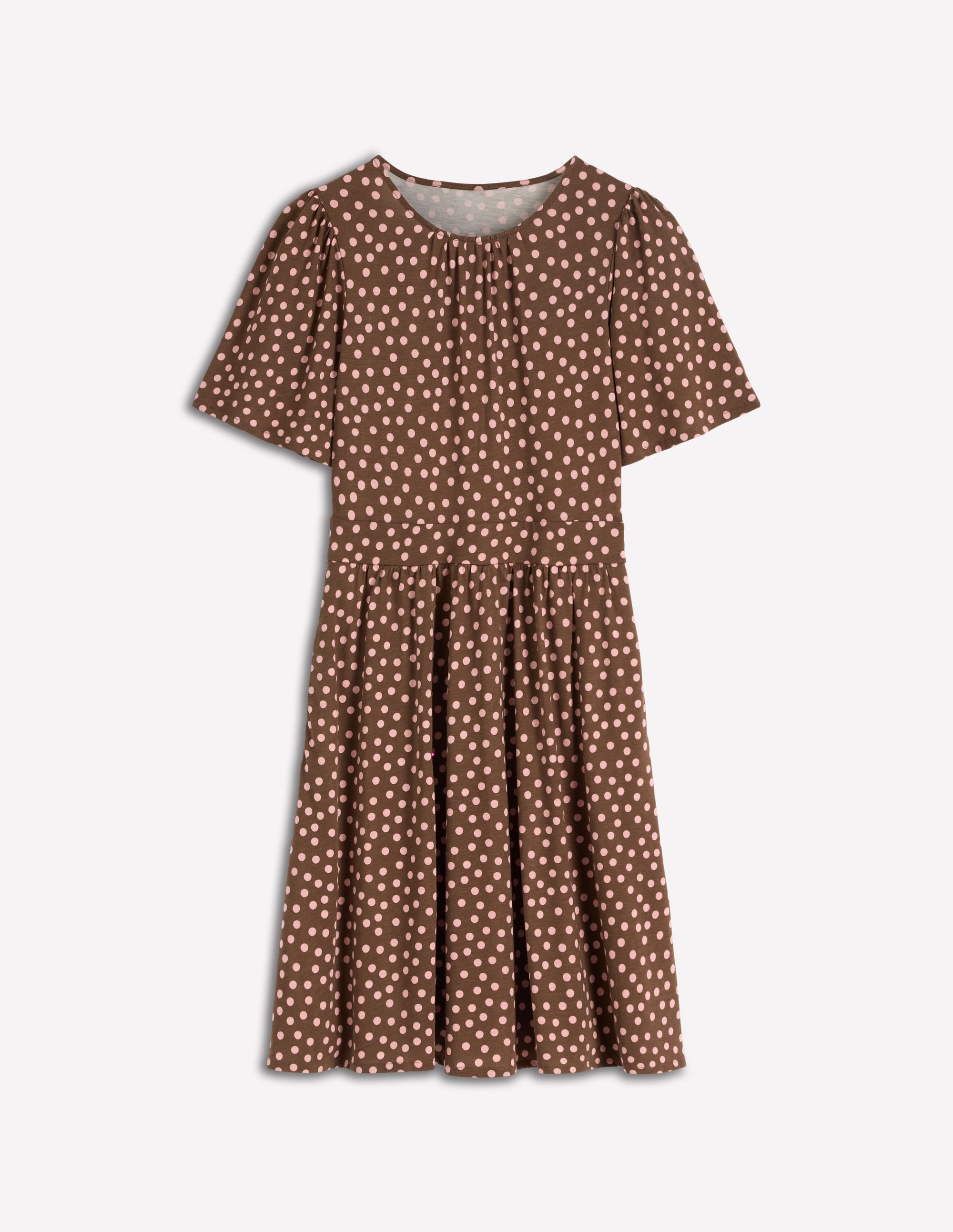 Louisa Kurzes Jerseykleid-Umbra, Gemalte Tupfen - Image 6