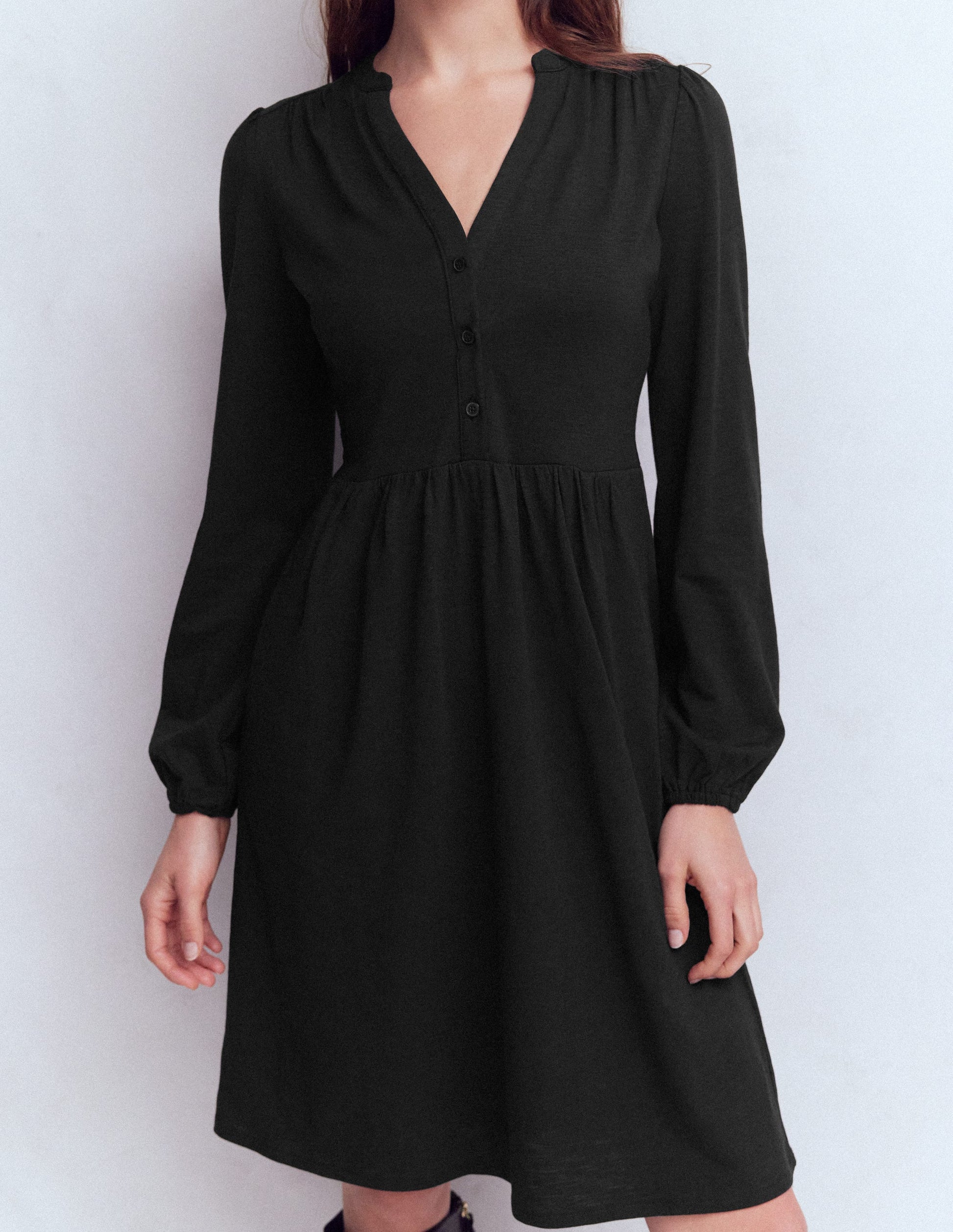 Amy Kurzes Jerseykleid-Schwarz-3