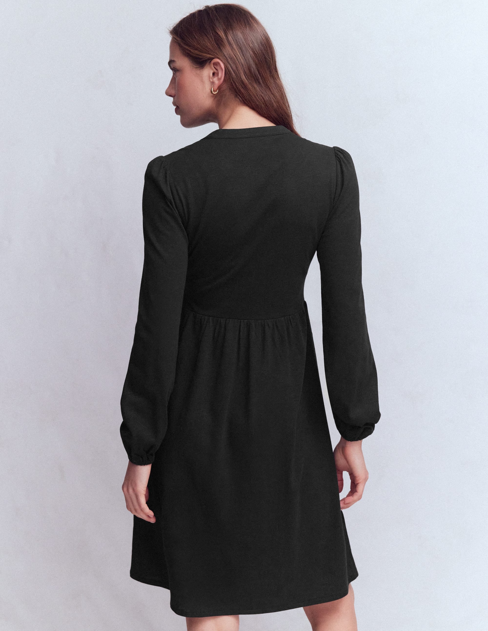 Robe courte Amy en jersey-Noir - Image 4