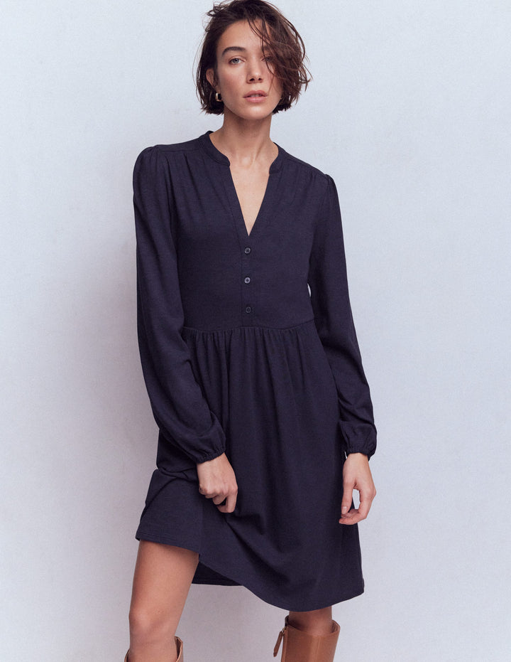Women's Blue Long Sleeve Jersey Dresses | Boden EU Women's Blue Long Sleeve Jersey Dresses | Boden EU