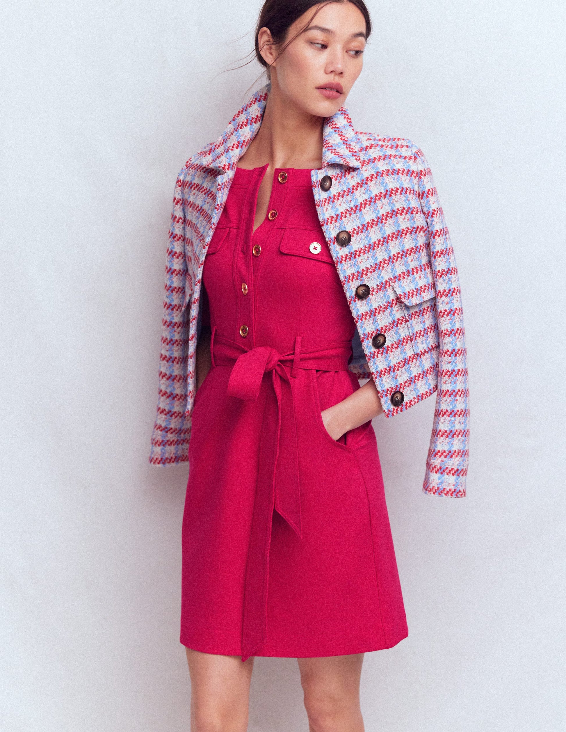 Bria Ponte-Etuikleid-Granatapfel-4