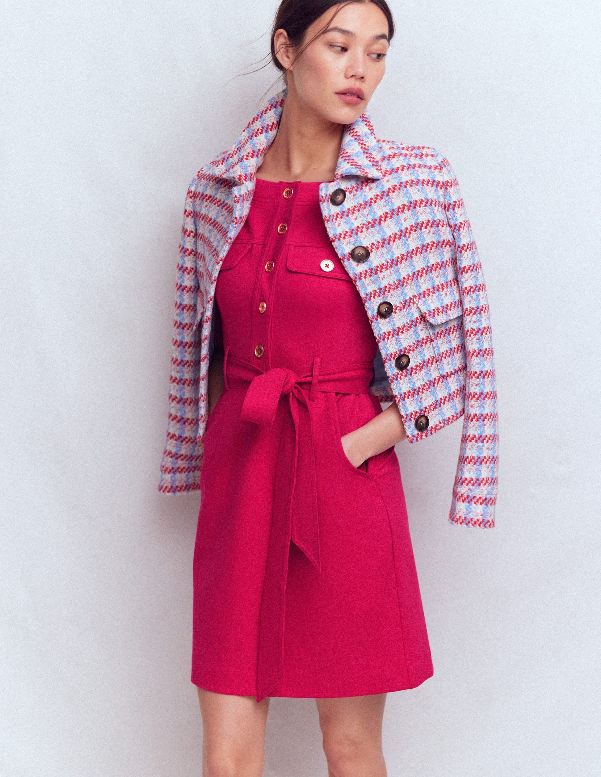 Bria Ponte-Etuikleid-Granatapfel-4