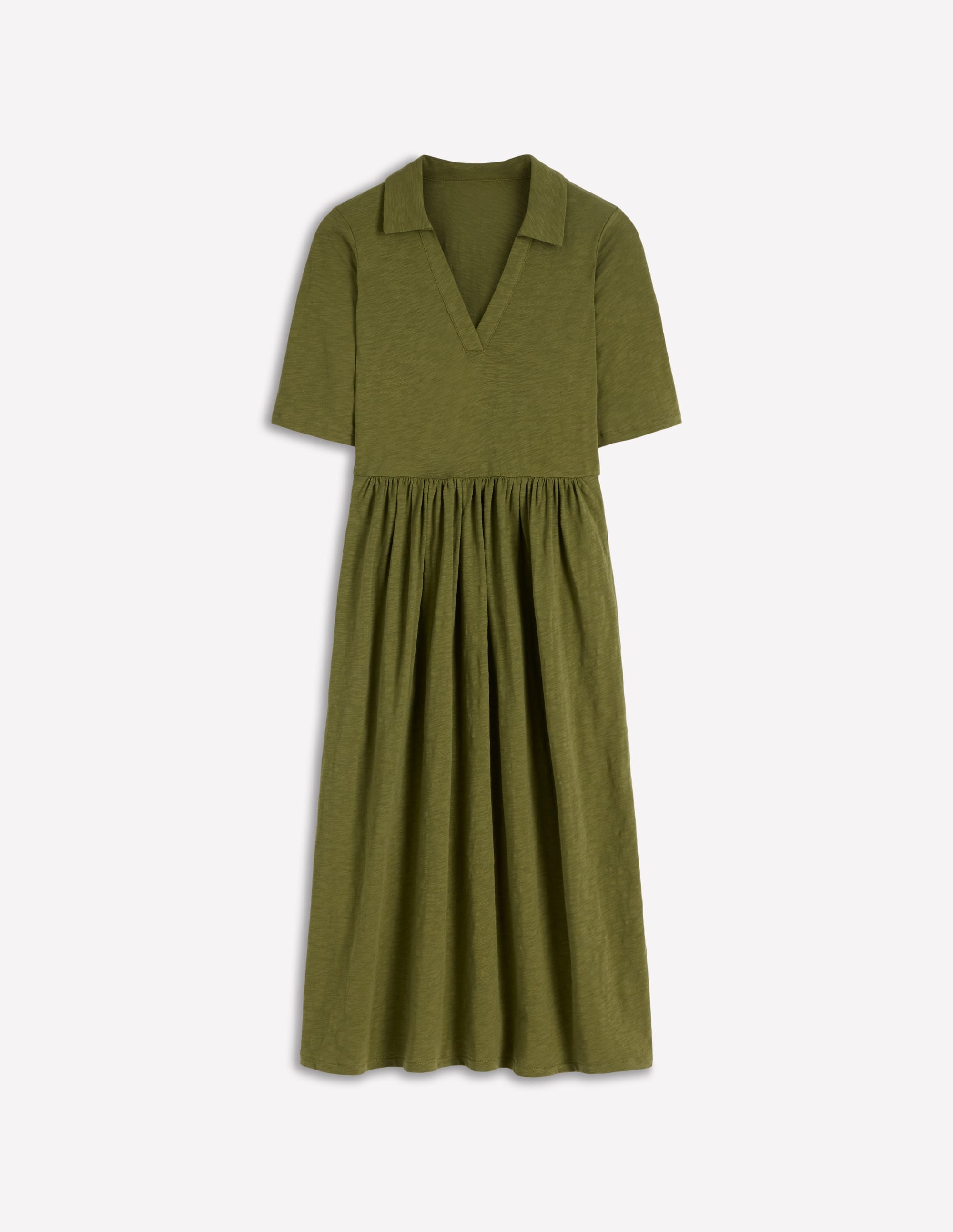 Aria Jerseykleid mit Kragen-Promenadengrün - Image 7
