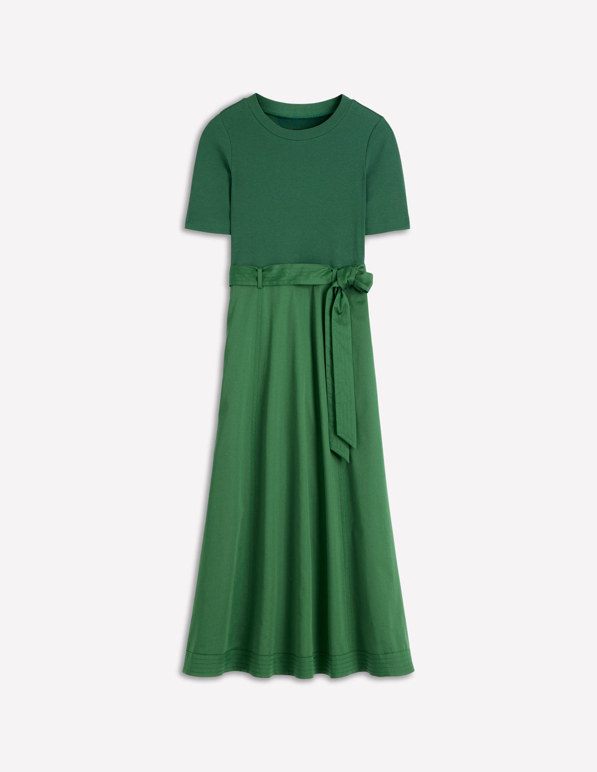 Kleid aus Materialmix mit Rundhalsausschnitt-Promenadengrün - Image 5