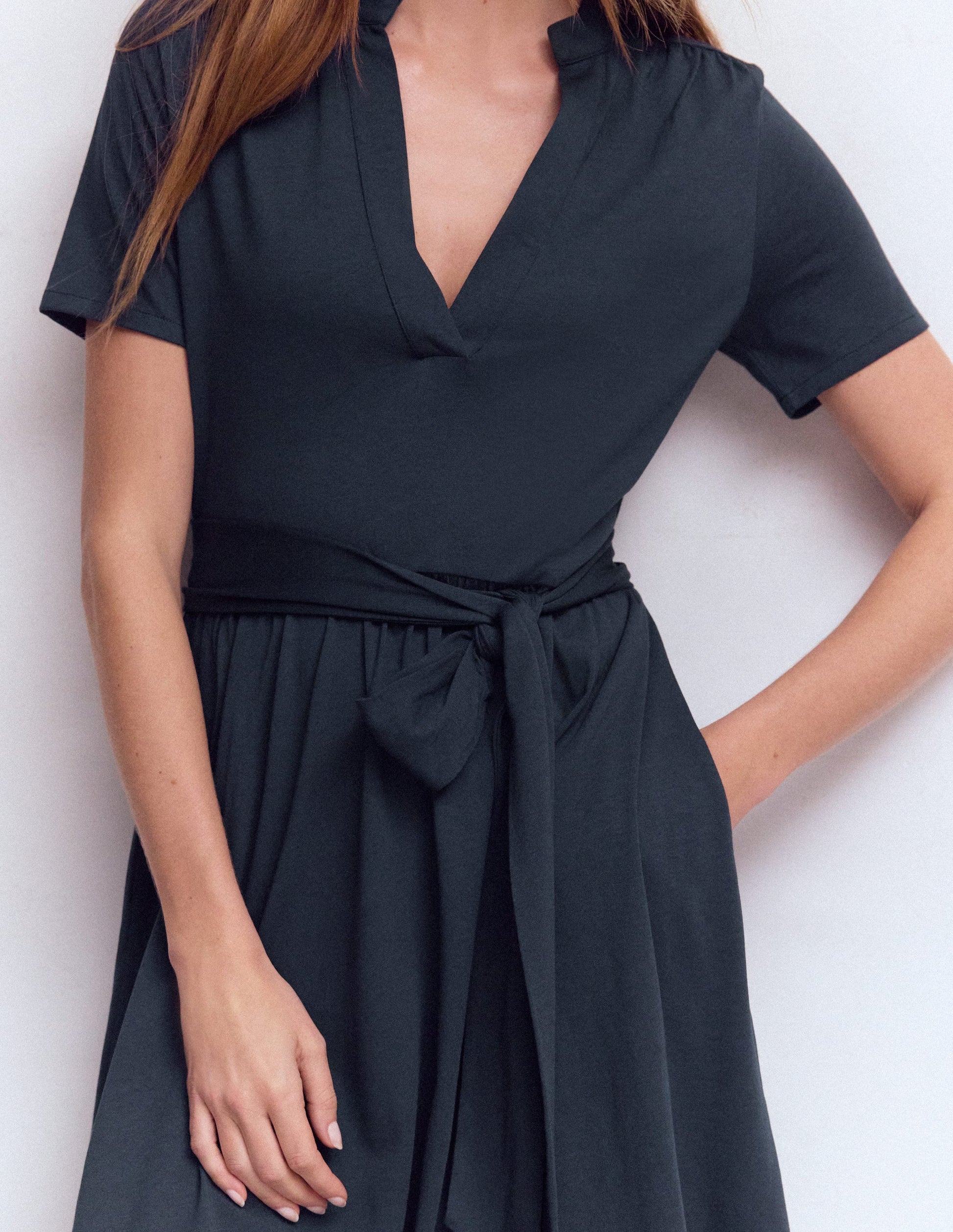 Daisy Ausgestelltes Jerseykleid-Marineblau-2